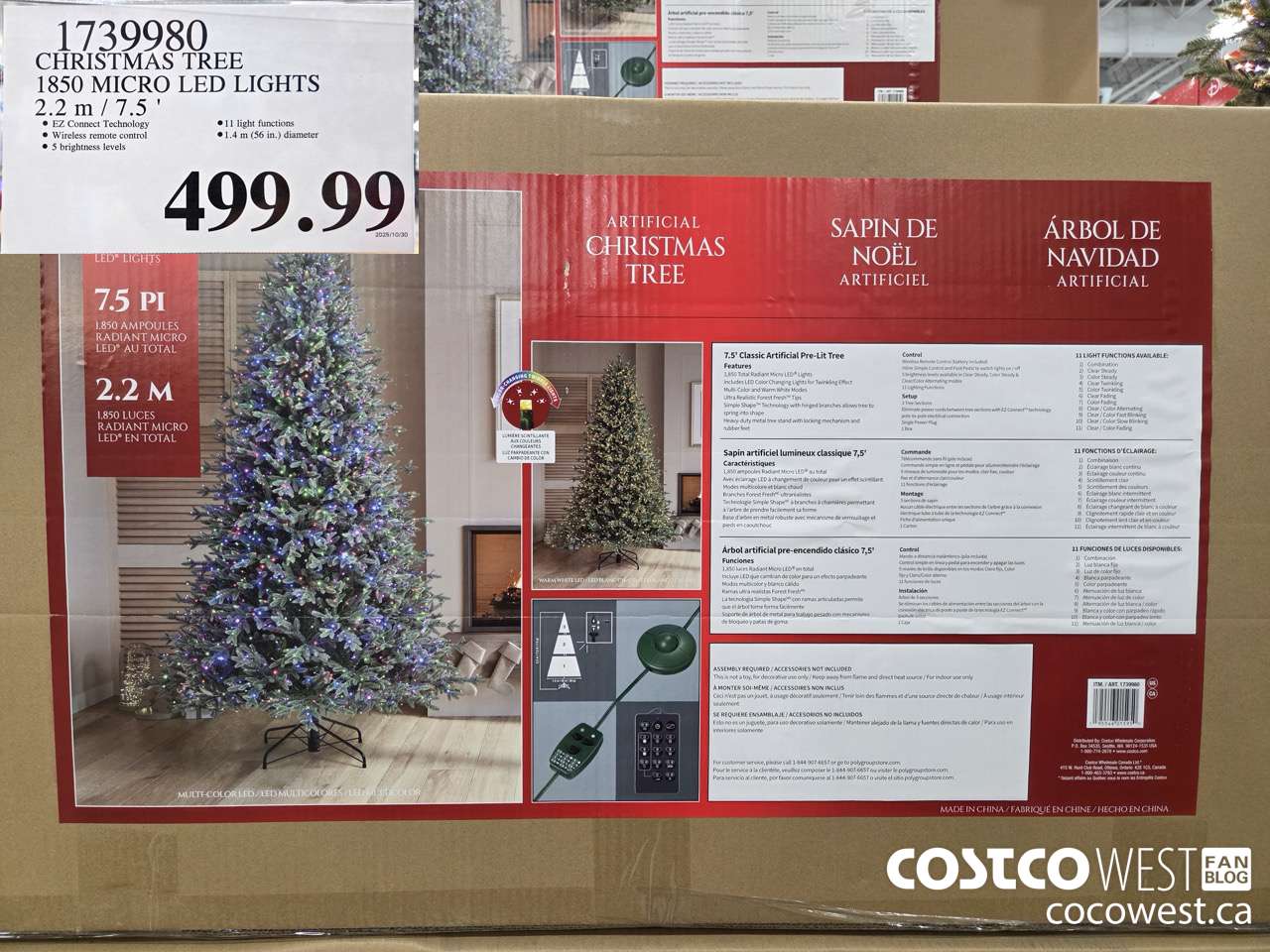 1739980 7.5' PRE-LIT RADIANT MICRO LED WITH TWINKLE CHRISTMAS TREE $499.99