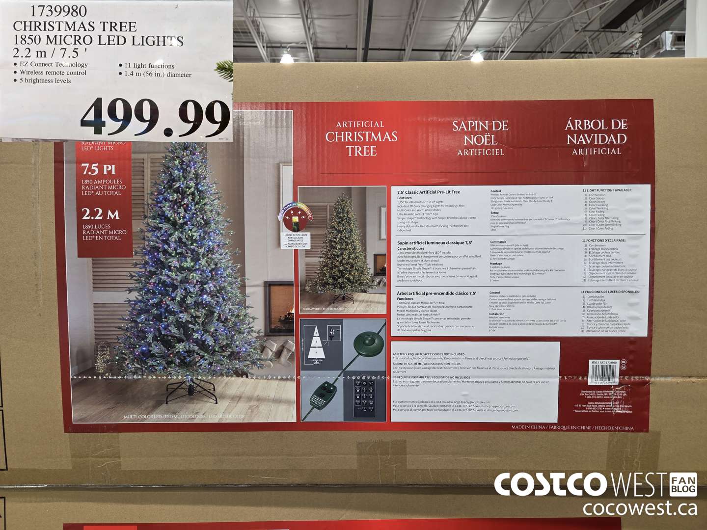 1739980 7.5' PRE-LIT RADIANT MICRO LED WITH TWINKLE CHRISTMAS TREE $499.99