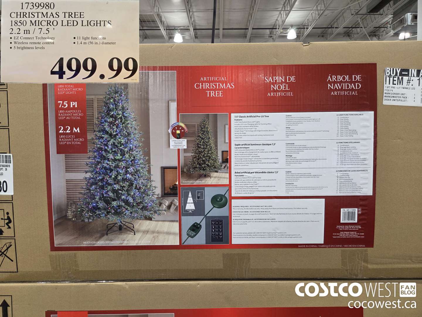 1739980 7.5' PRE-LIT RADIANT MICRO LED WITH TWINKLE CHRISTMAS TREE $499.99