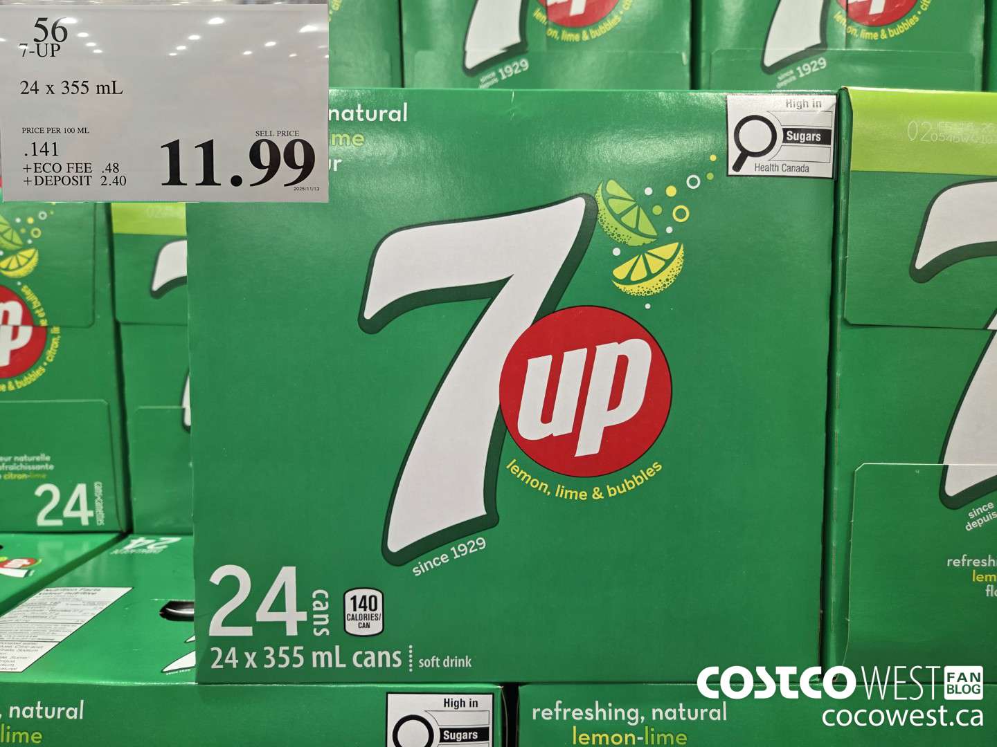 56 7-UP 24 x 355 mL $11.99
