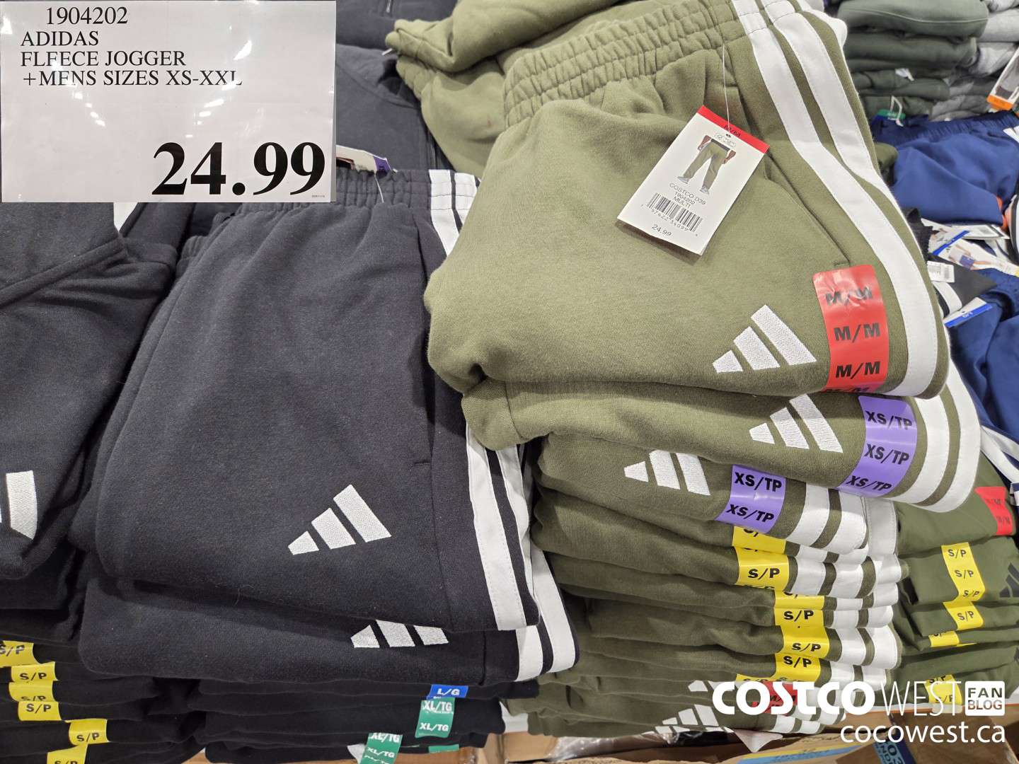 1904202 ADIDAS FLEECE JOGGER MENS SIZES XS-XXL  $24.99