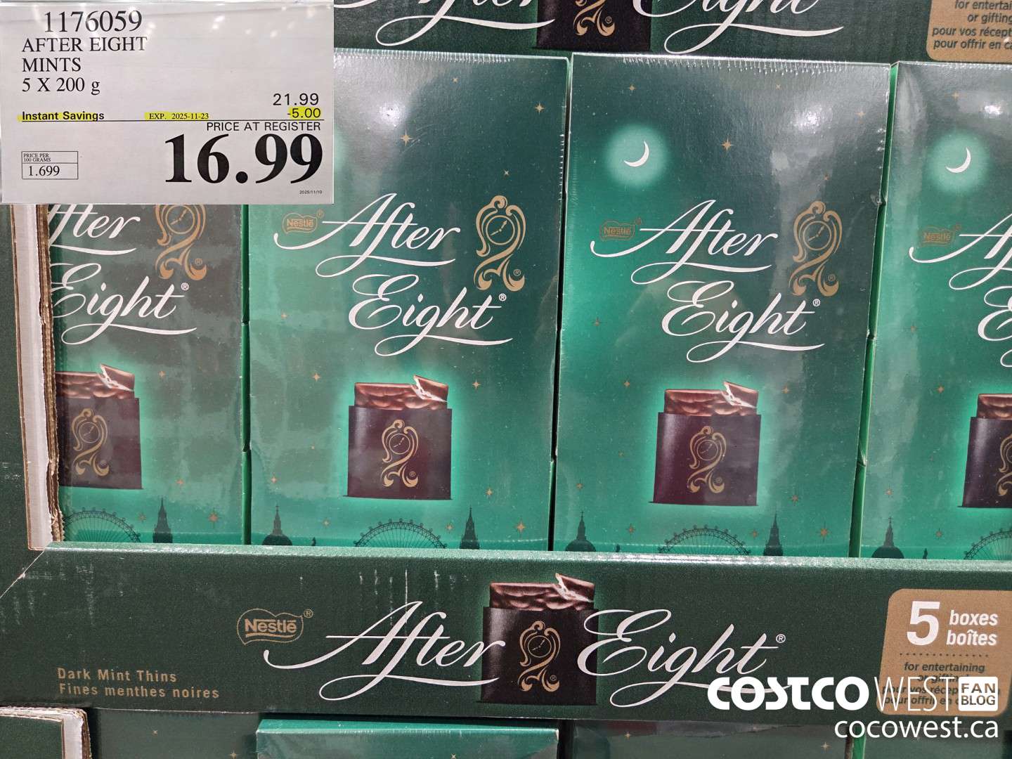 1176059 AFTER EIGHT MINTS 5 X 200 g ($5.00 INSTANT SAVINGS EXPIRES ON 2025-11-23) $16.99