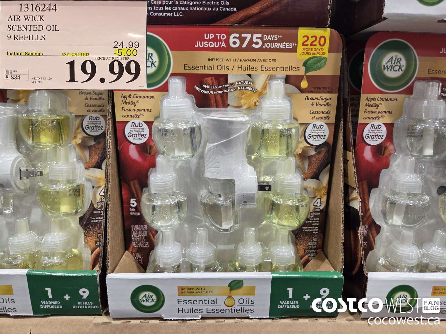 1316244 AIR WICK SCENTED OIL 9 REFILLS ($5.00 INSTANT SAVINGS EXPIRES ON 2025-11-23) $19.99