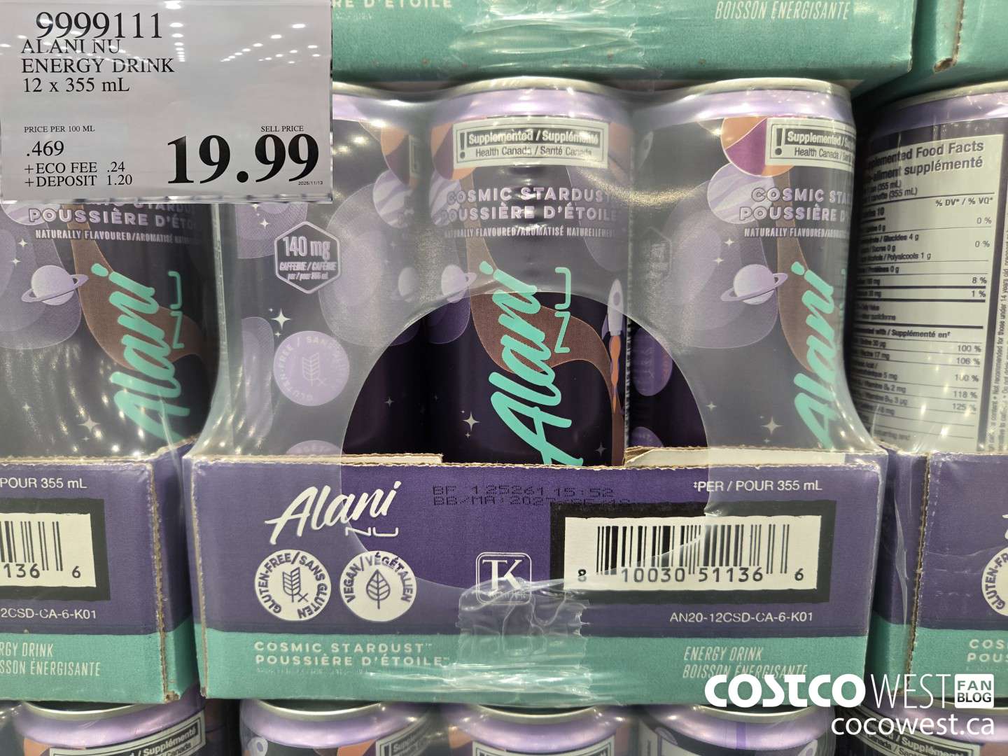 9999111 ALANI NU ENERGY DRINK 12 x 355 mL $19.99