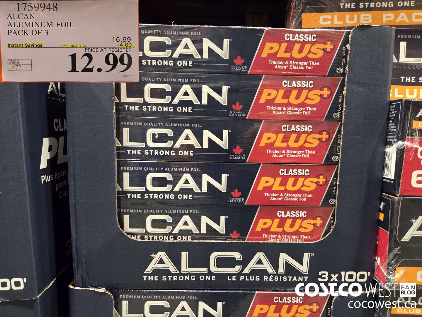 1759948 ALCAN ALUMINUM FOIL PACK OF 3 ($4.00 INSTANT SAVINGS EXPIRES ON 2025-11-23) $12.99