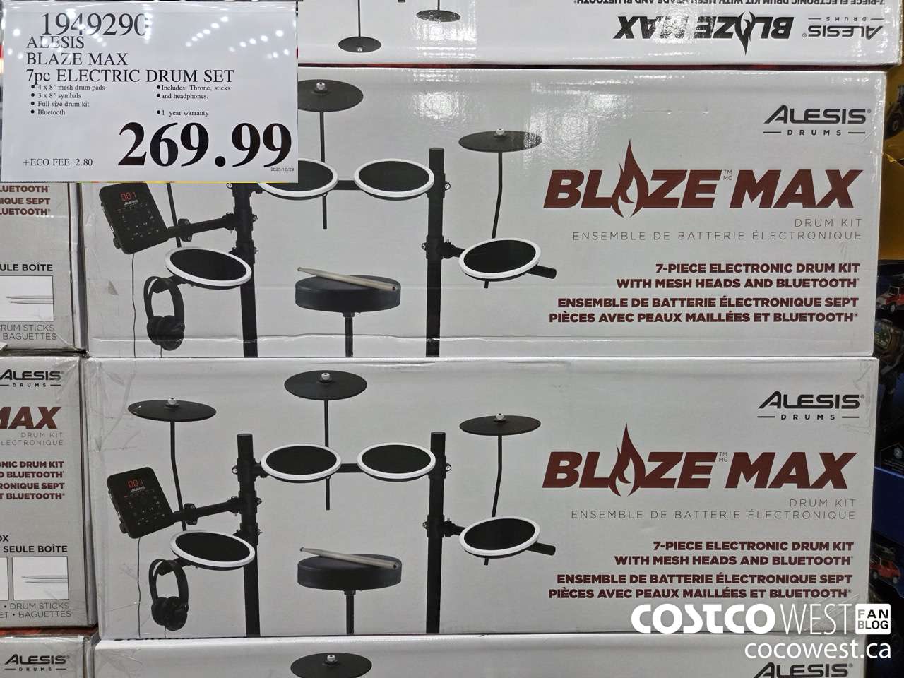 1949290 ALESIS BLAZE MAX 7PC ELECTRIC DRUM SET $269.99