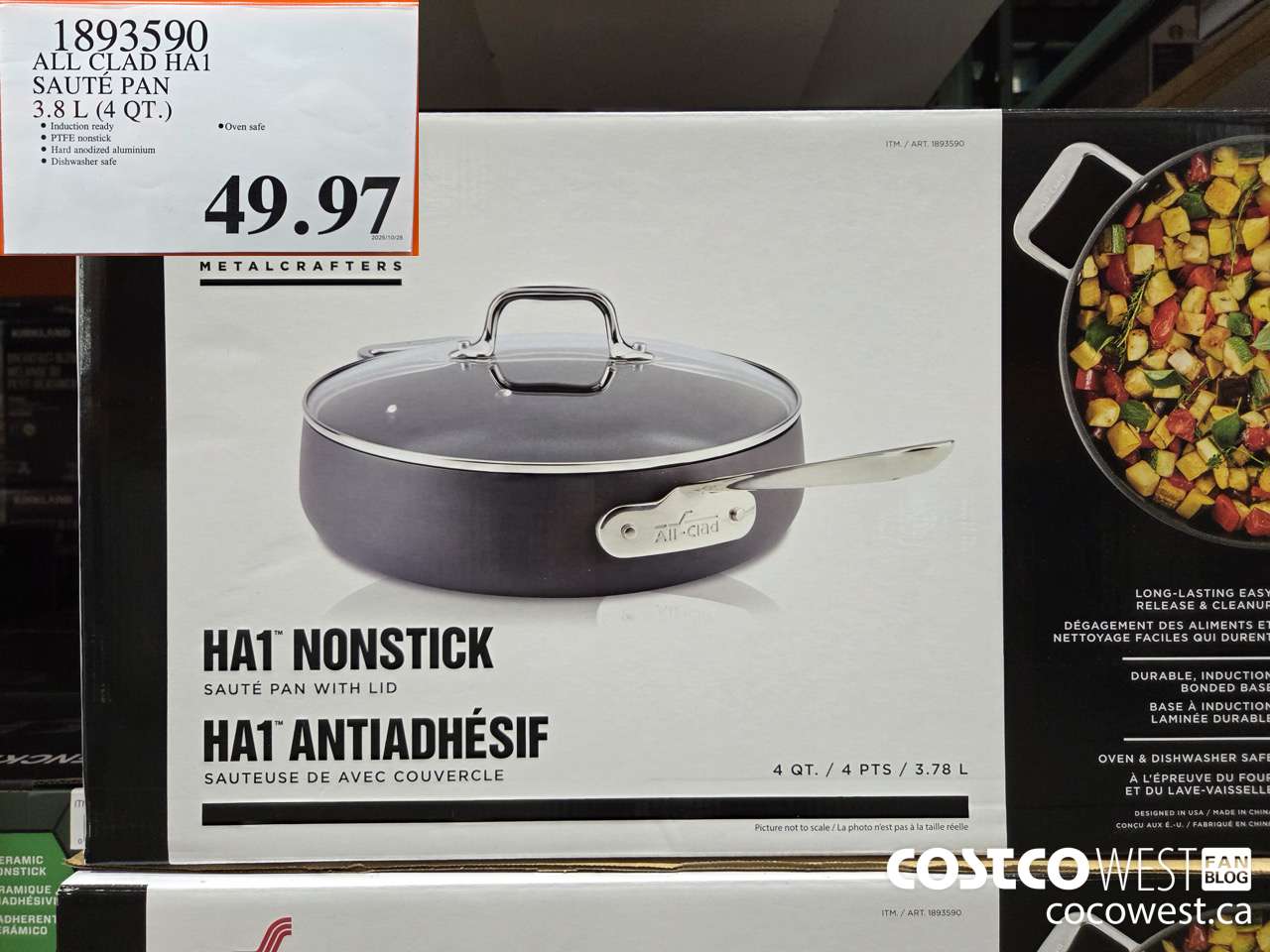 1893590 ALL CLAD HA1 SAUTE PAN 3.8L (4QT) $49.97