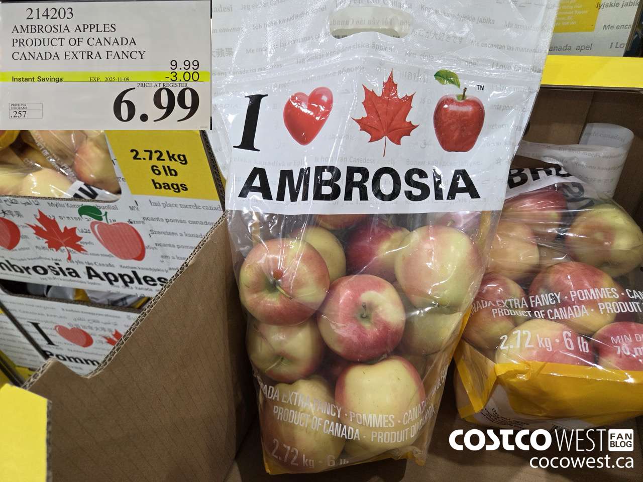 214203 AMBROSIA APPLES PRODUCT OF CANADA CANADA EXTRA FANCY ($3.00 INSTANT SAVINGS EXPIRES ON 2025-11-09) $6.99