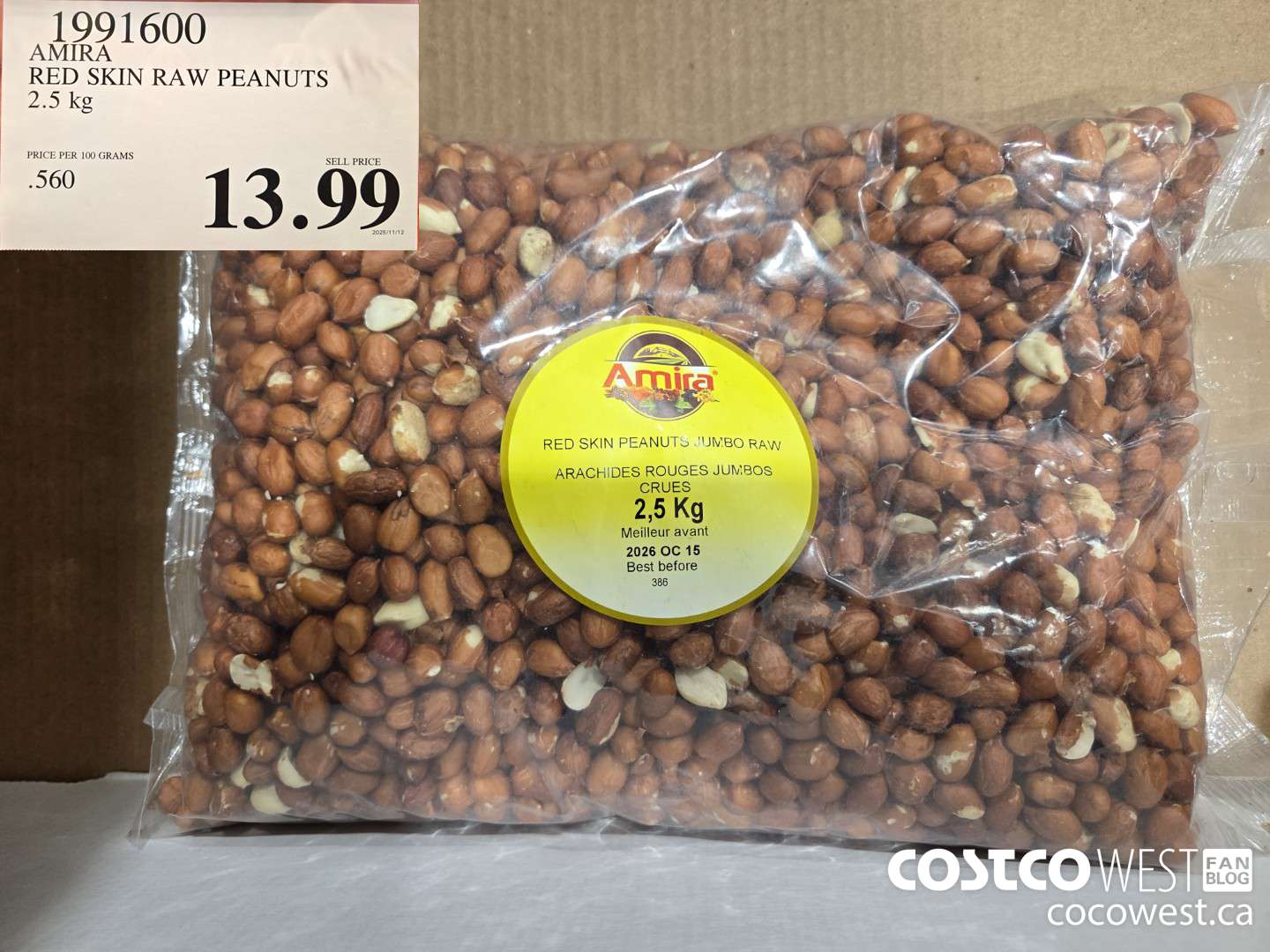 1991600 AMIRA RED SKIN RAW PEANUTS 2.5 kg $13.99