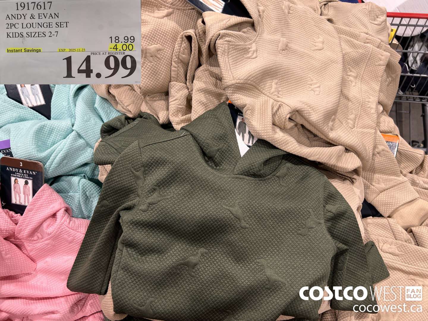 1917617 ANDY & EVAN 2PC LOUNGE SET KIDS SIZES 2-7 ($4.00 INSTANT SAVINGS EXPIRES ON 2025-11-23) $14.99