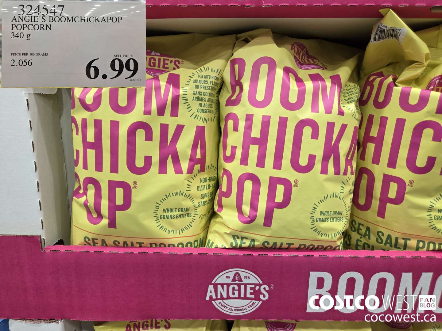 324547 ANGIE'S BOOMCHICKAPOP POPCORN 340 g $6.99