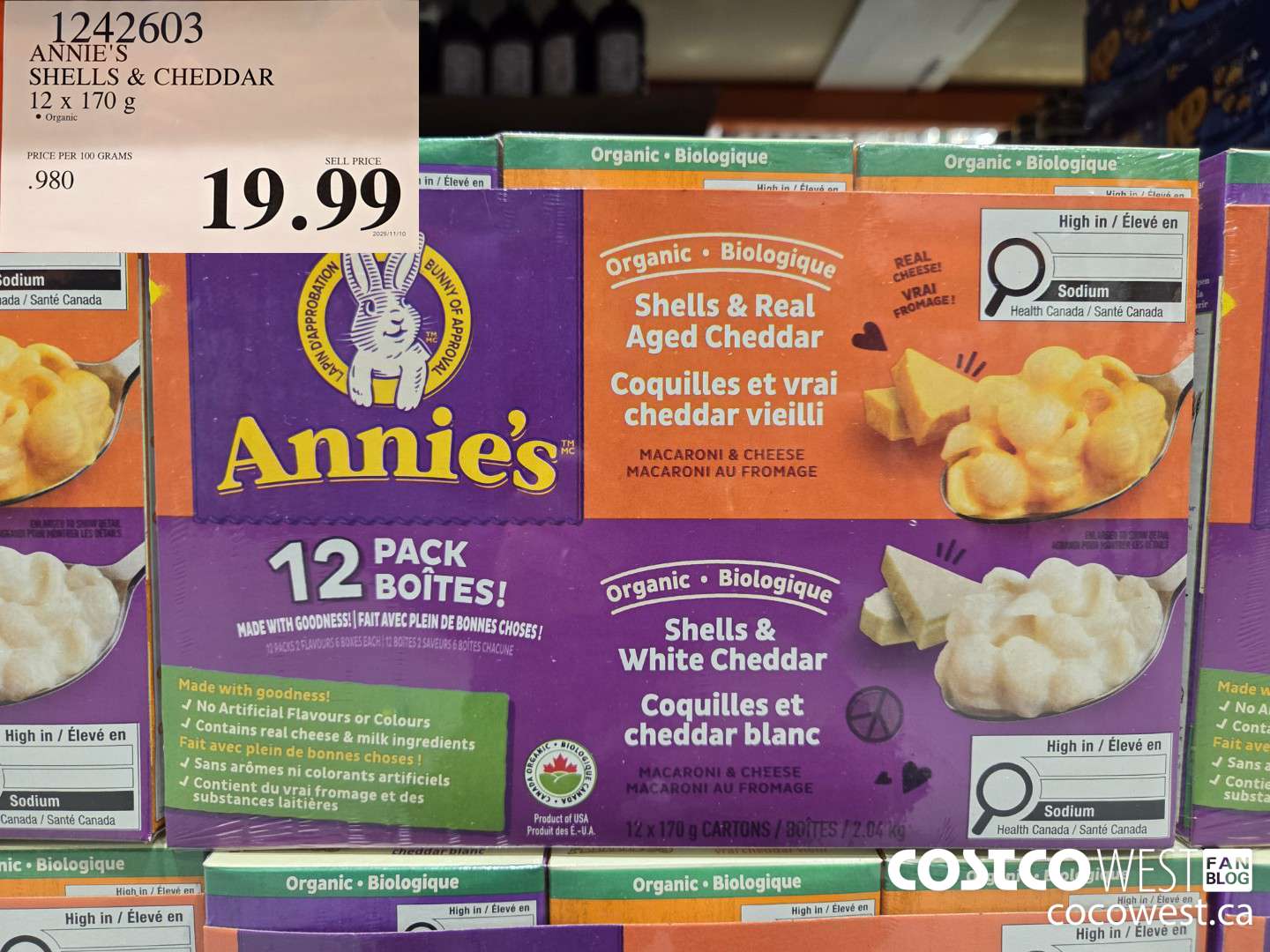 1242603 ANNIE SHELLS & CHEDDAR 12 x 170g $19.99