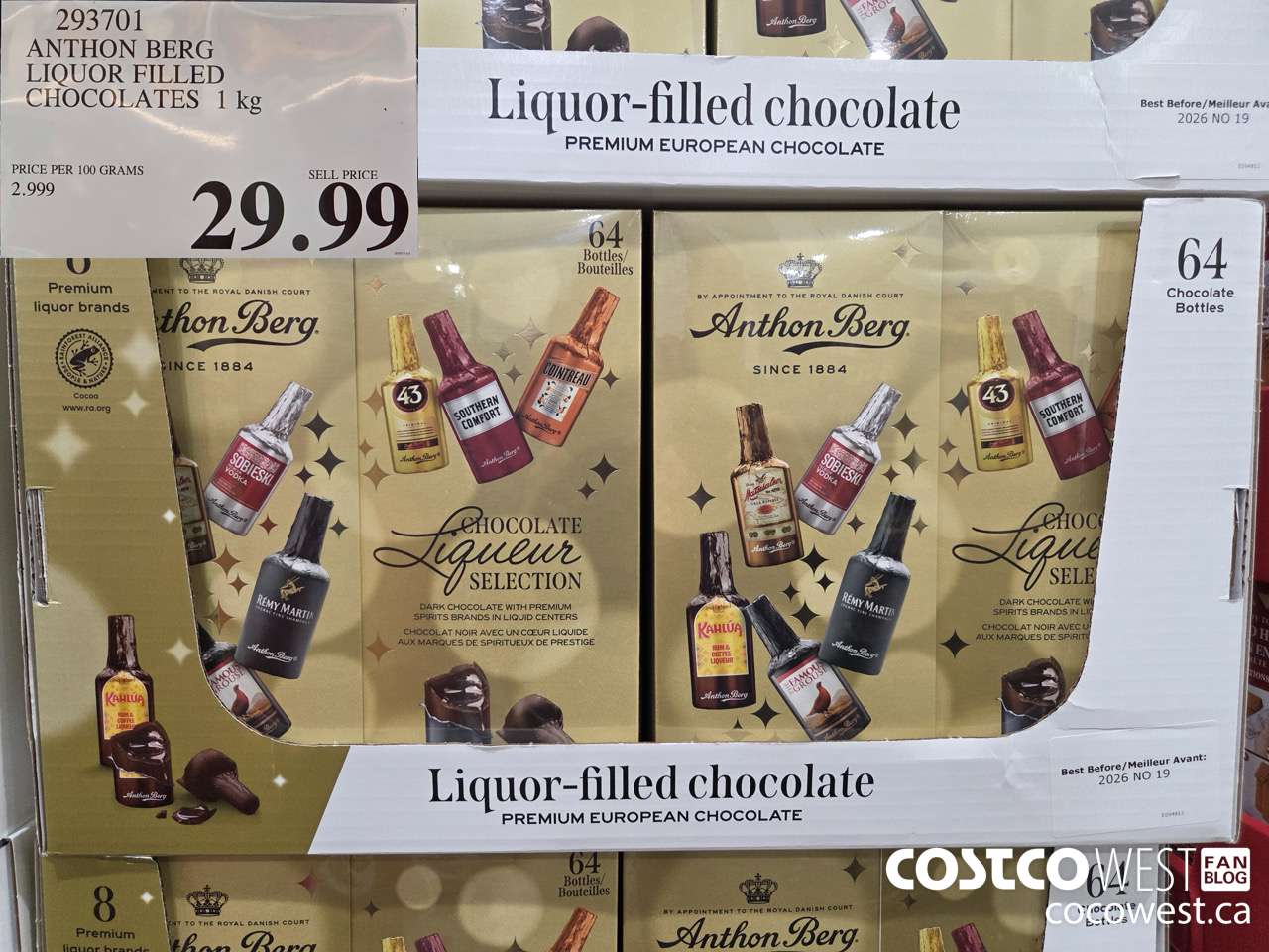 293701 ANTHON BERG LIQUOR FILLED CHOCOLATES 1 kg $29.99