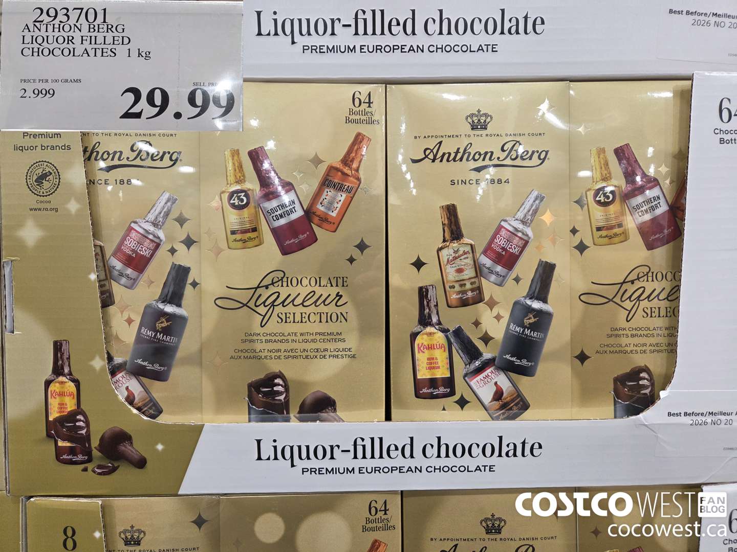 293701 ANTHON BERG LIQUOR FILLED CHOCOLATES 1 kg $29.99