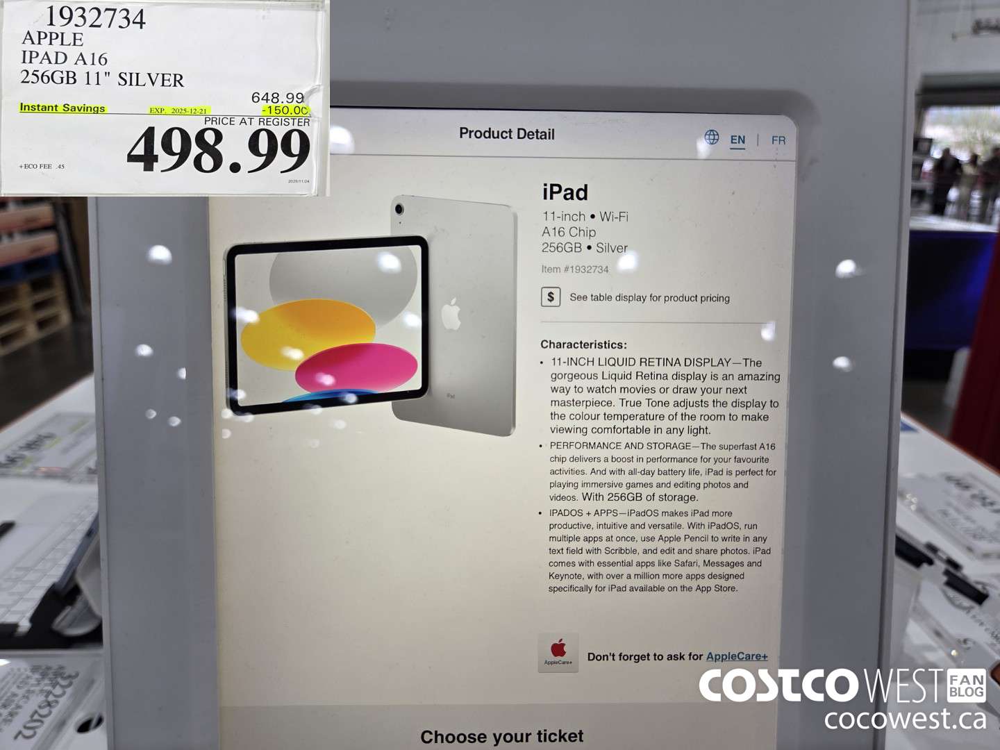 1932734 APPLE IPAD A16 256GB 11