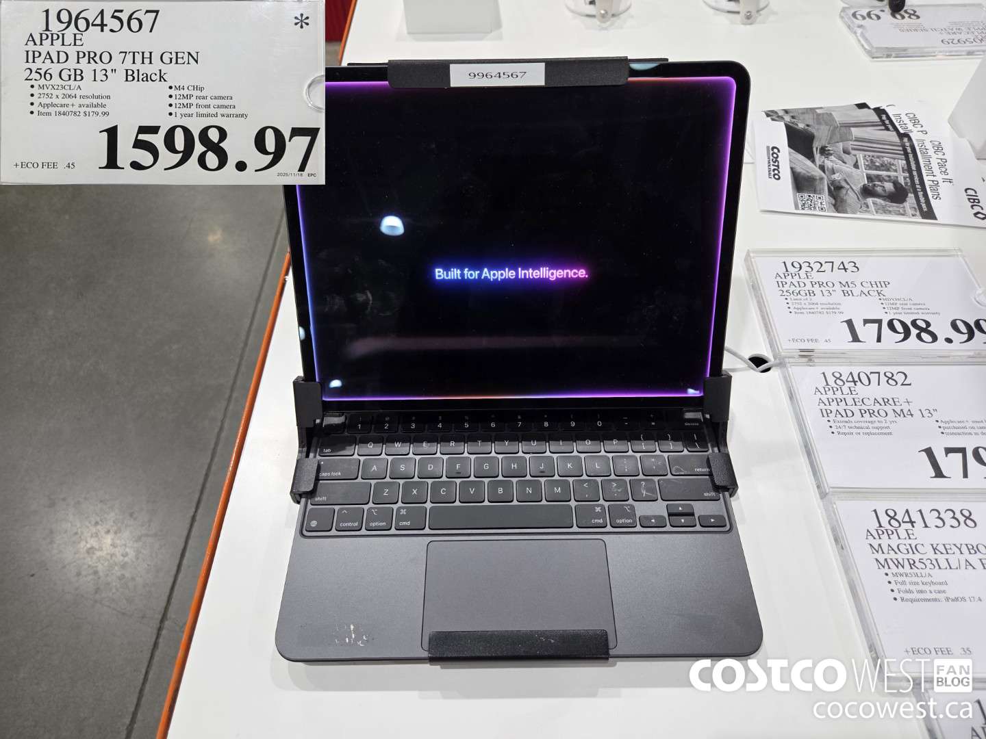 1964567 APPLE IPAD PRO 7TH GEN 256GB 13 IN BLACK $1598.97