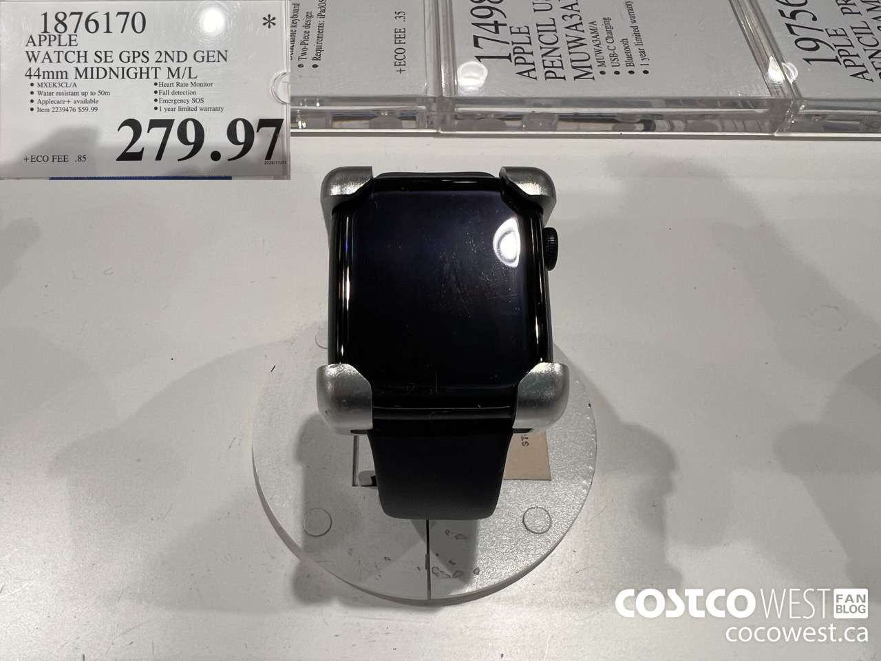 1876170 APPLE WATCH SE GPS 2ND GEN 44MM MIDNIGHT M/L $279.97