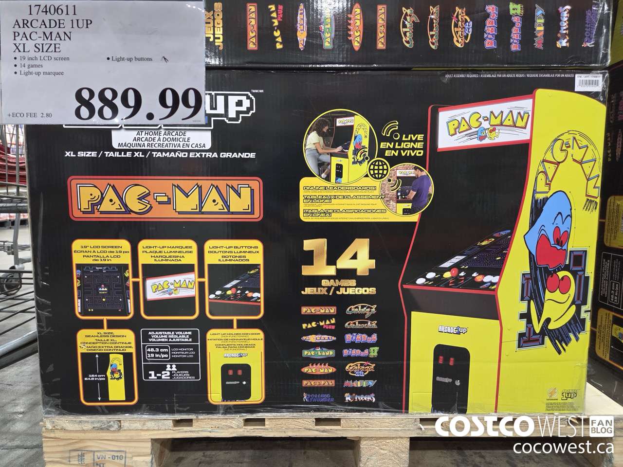 1740611 ARCADE1UP XL PAC-MAN XL SIZE $889.99