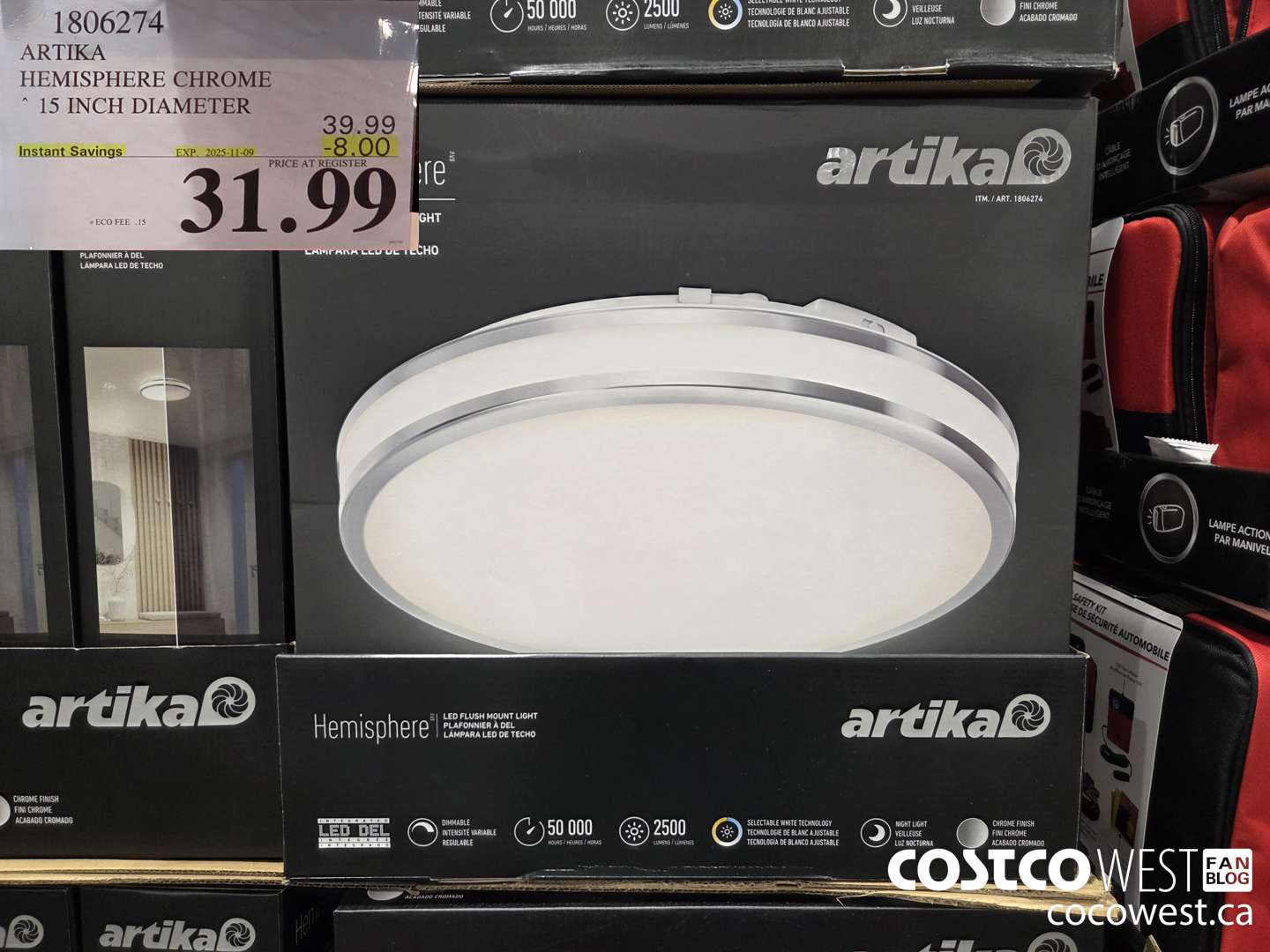 1806274 ARTIKA HEMISPHERE CHROME 15 INCH DIAMETER ($8.00 INSTANT SAVINGS EXPIRES ON 2025-11-09) $31.99