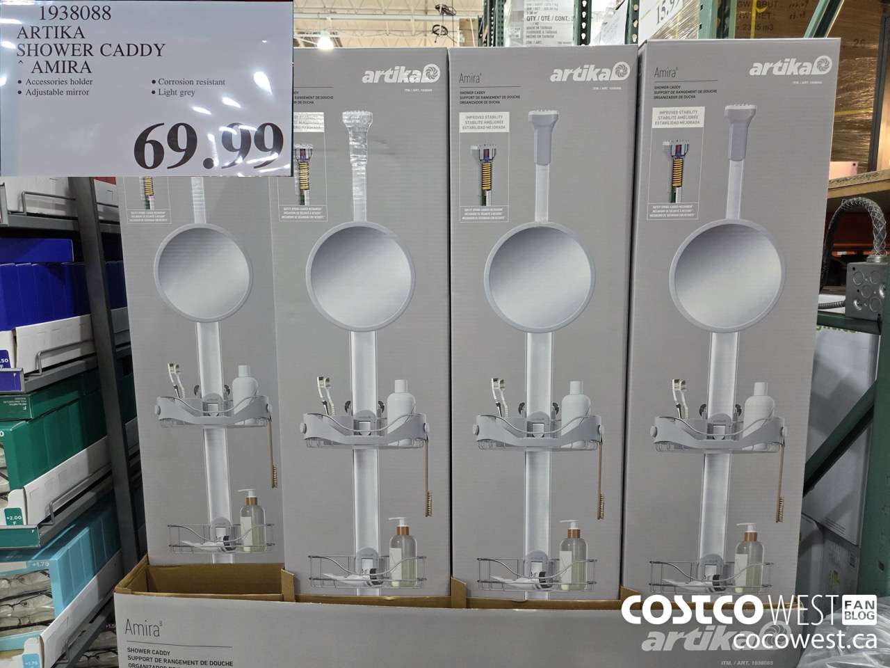 1938088 ARTIKA SHOWER CADDY AMIRA $69.99