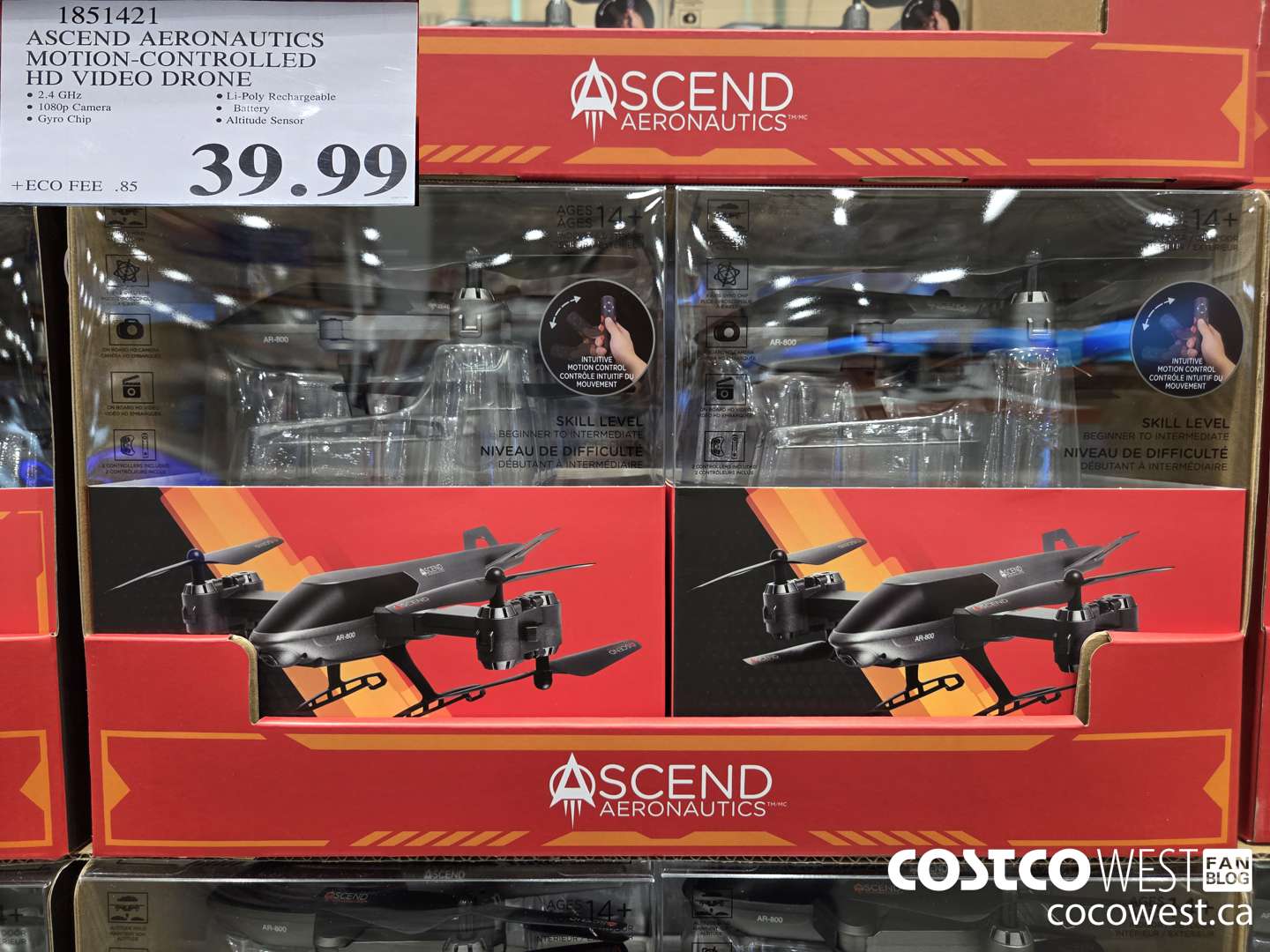 1851421 ASCEND AERONAUTICS MOTION-CONTROLLED HD VIDEO DRONE $39.99