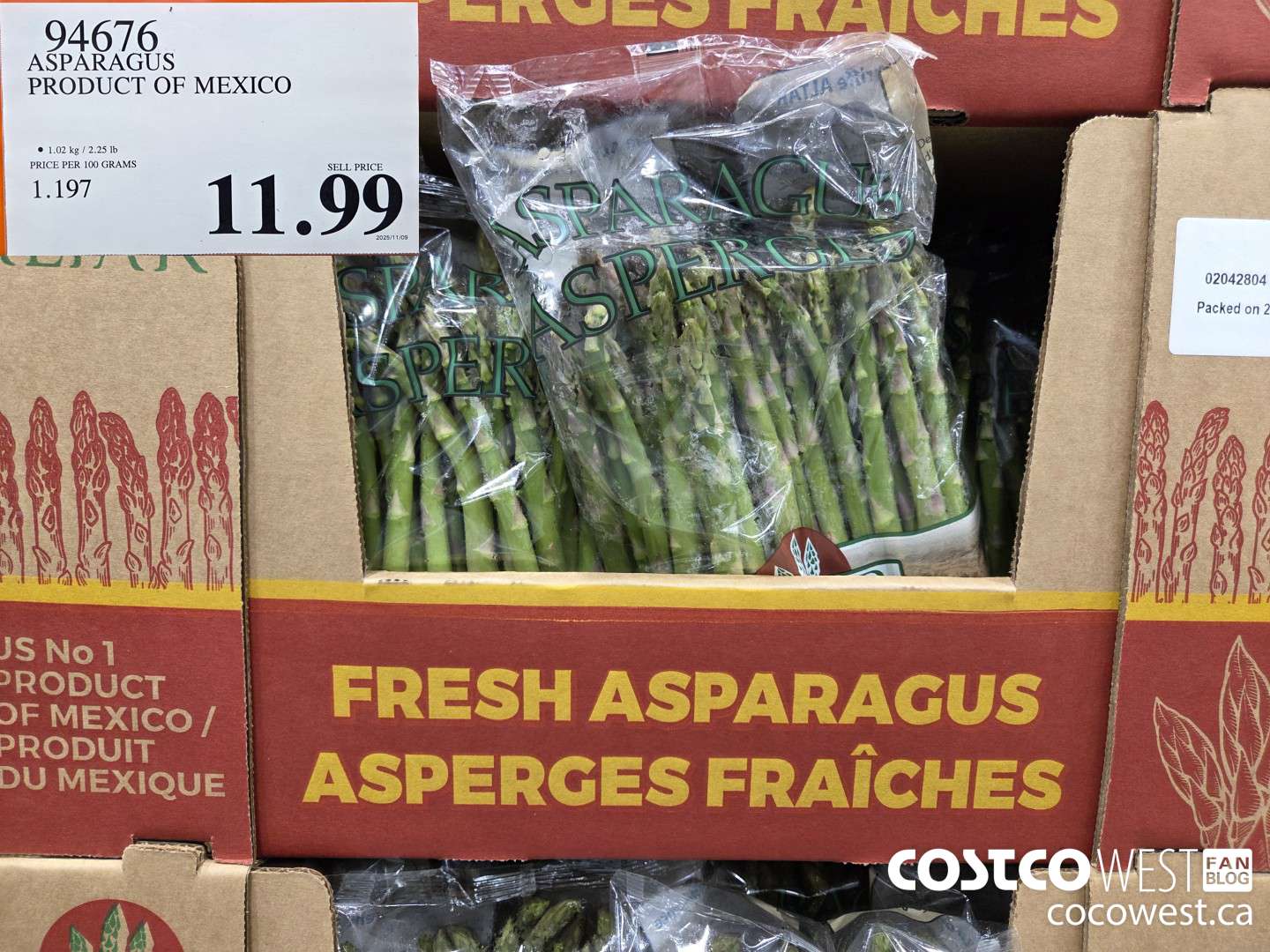 94676 ASPARAGUS PRODUCT OF MEXICO $11.99