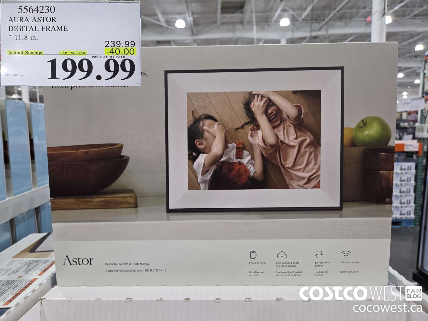 5564230 AURA ASTOR DIGITAL FRAME 11.8 IN ($40.00 INSTANT SAVINGS EXPIRES ON 2025-12-02) $199.99