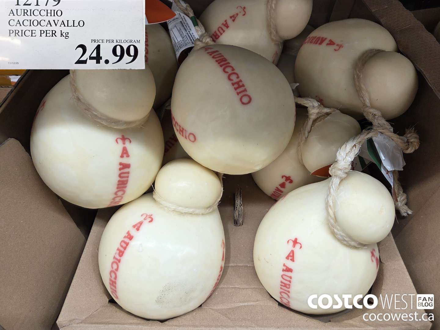 12179 AURICCHIO CACIOCAVALLO PRICE PER kg $24.99