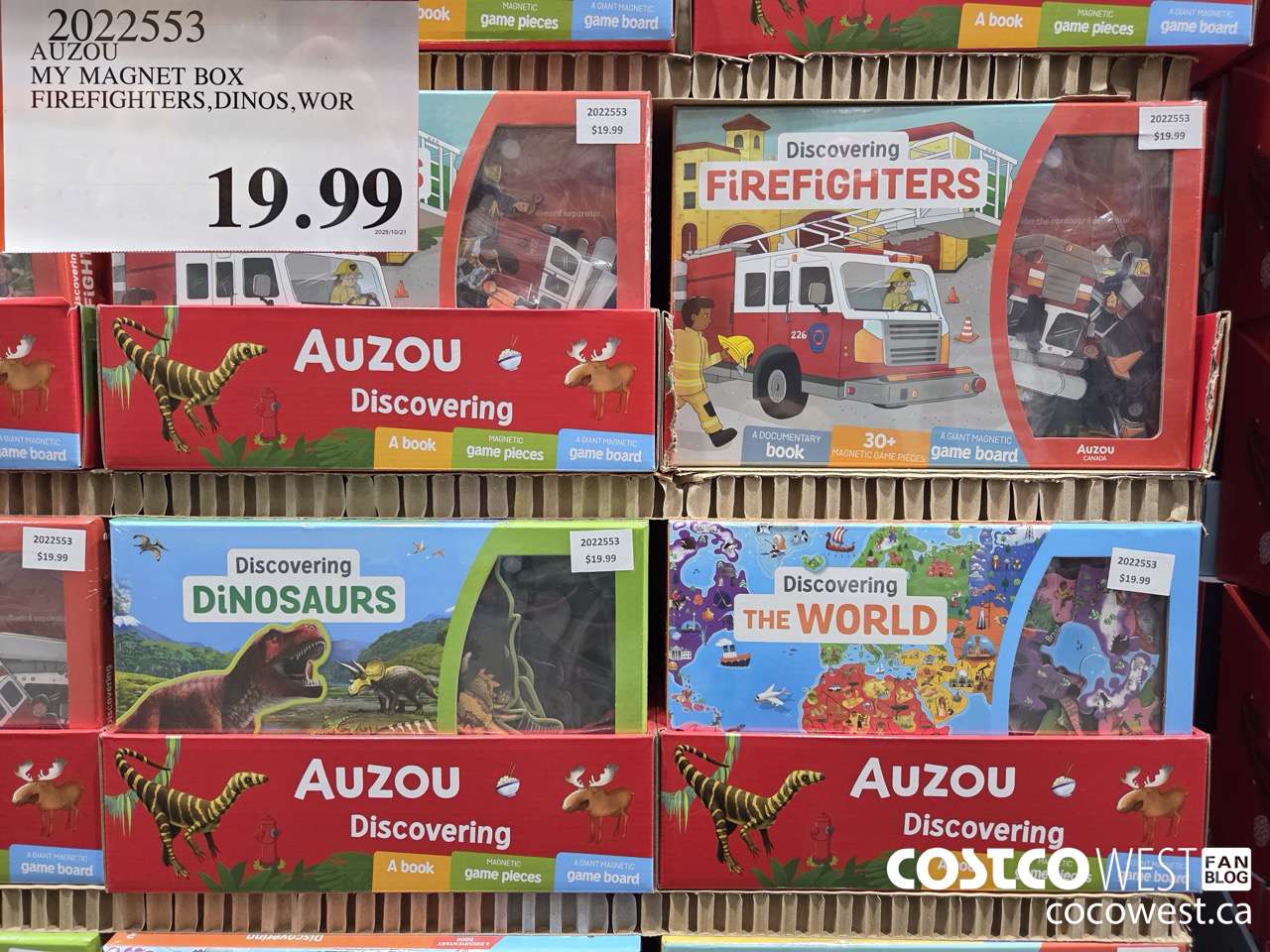 2022553 AUZOU MY MAGNET BOX FIREFIGHTERS, DINOS, WOR $19.99