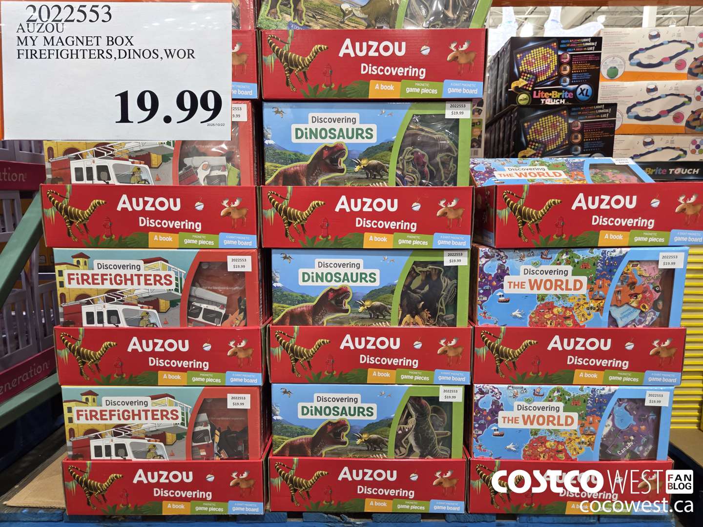 2022553 AUZOU MY MAGNET BOX FIREFIGHTERS, DINOS, WOR $19.99