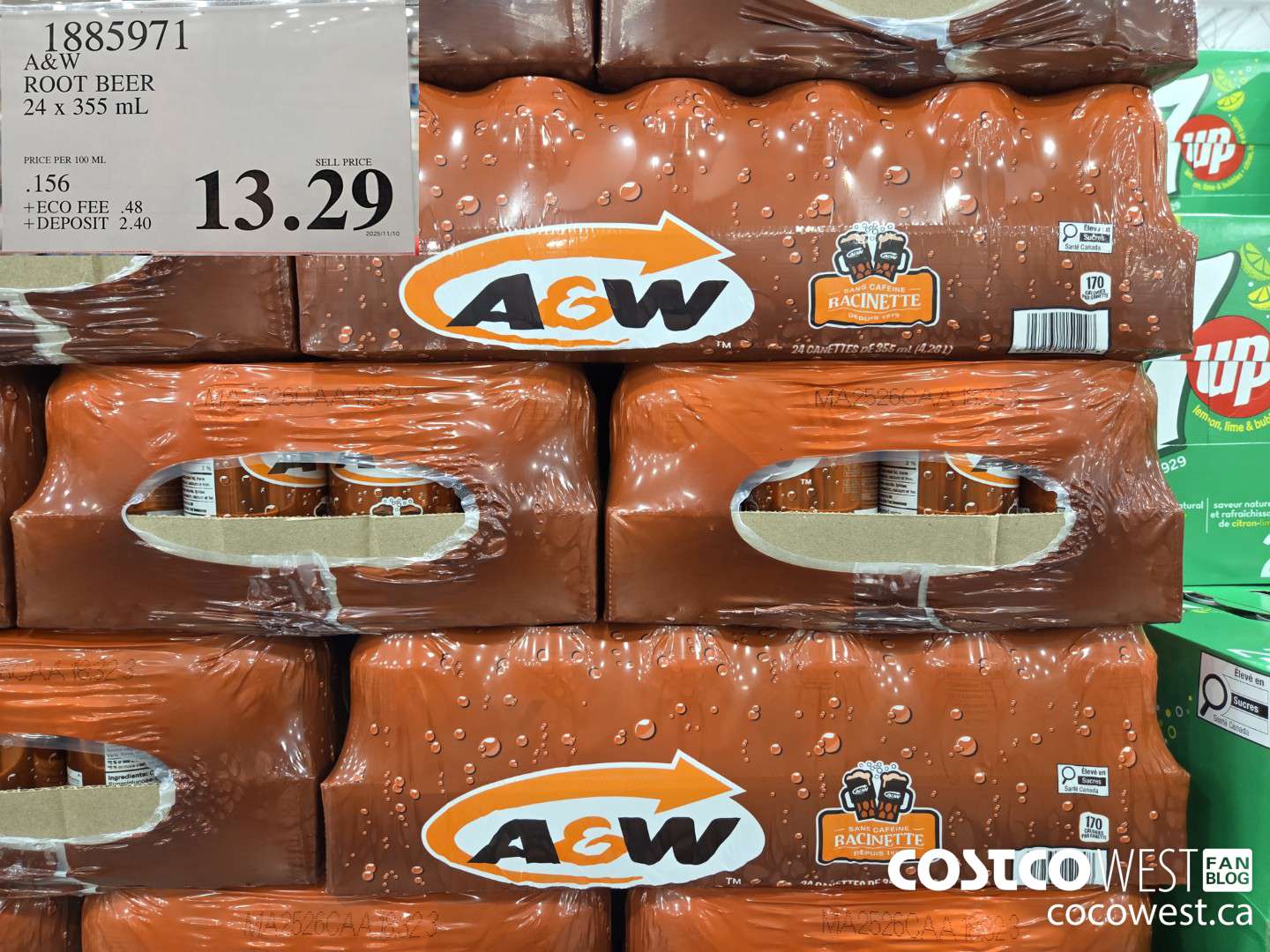 1885971 A&W ROOT BEER 24 x 355 mL $13.29
