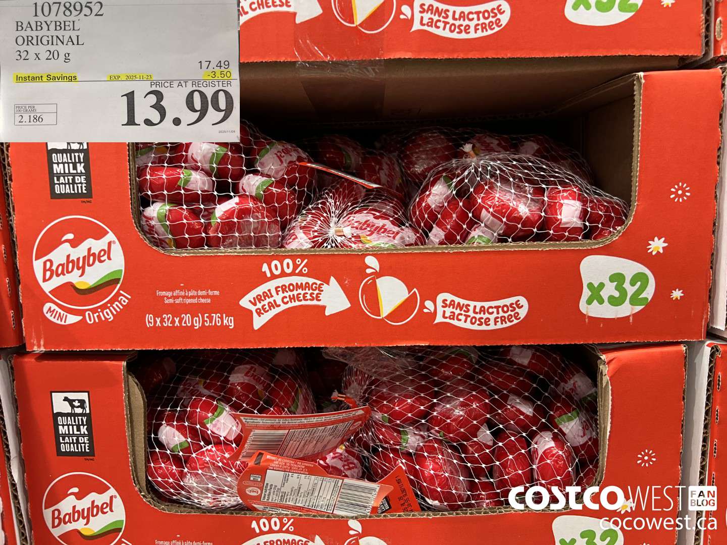 1078952 BABYBEL ORIGINAL 32 X 20G ($3.50 INSTANT SAVINGS EXPIRES ON 2025-11-23) $13.99