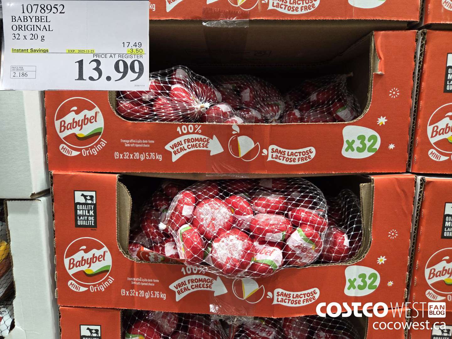 1078952 BABYBEL ORIGINAL 32 x 20 g ($3.50 INSTANT SAVINGS EXPIRES ON 2025-11-23) $13.99