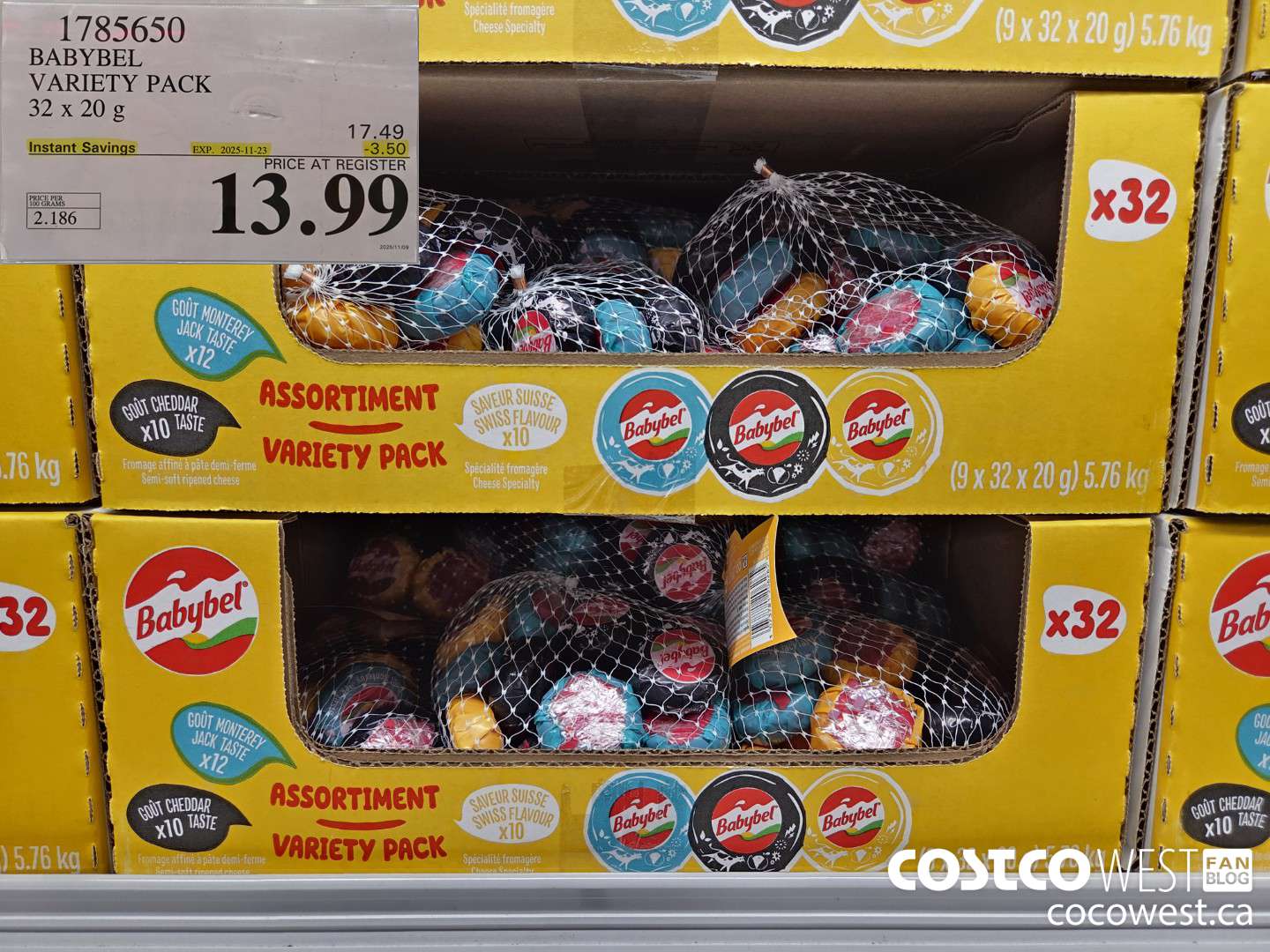 1785650 BABYBEL VARIETY PACK 32 x 20 g ($3.50 INSTANT SAVINGS EXPIRES ON 2025-11-23) $13.99