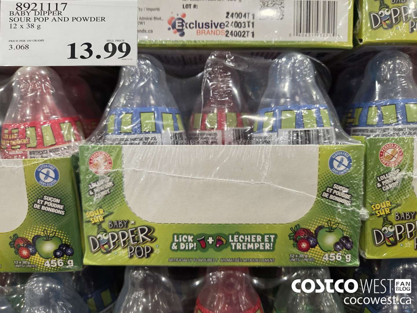 8921117 BABY DIPPER SOUR POP AND POWDER 12 x 38 g $13.99