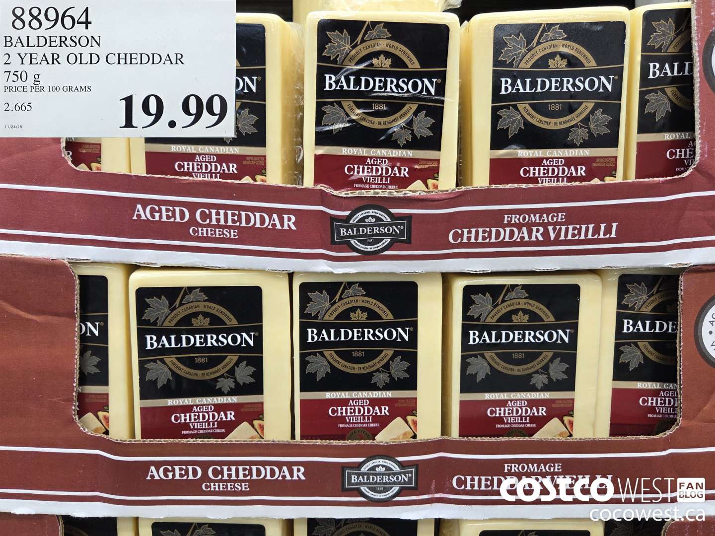 88964 BALDERSON 2 YEAR OLD CHEDDAR 750 g $19.99