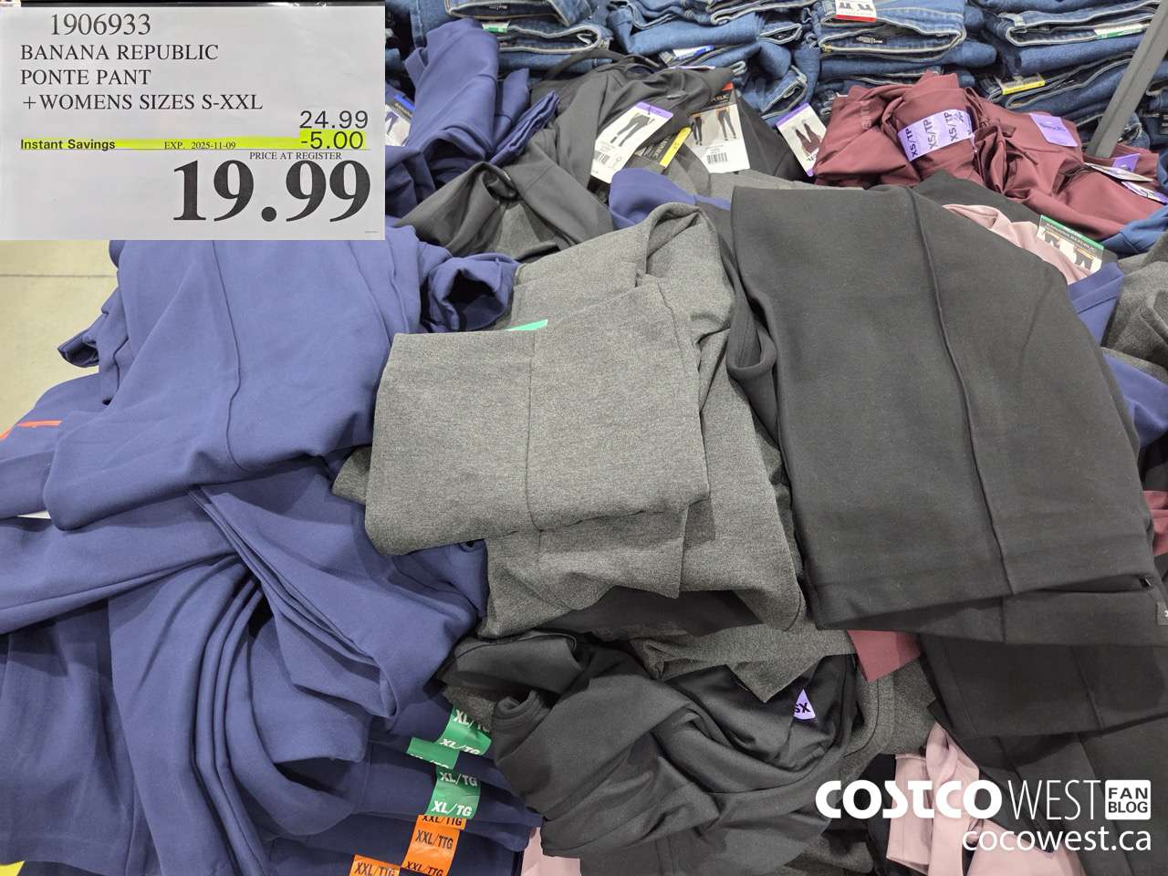 1906933 BANANA REPUBLIC PONTE PANT WOMENS SIZES S-XXL ($5.00 INSTANT SAVINGS EXPIRES ON 2025-11-09) $19.99