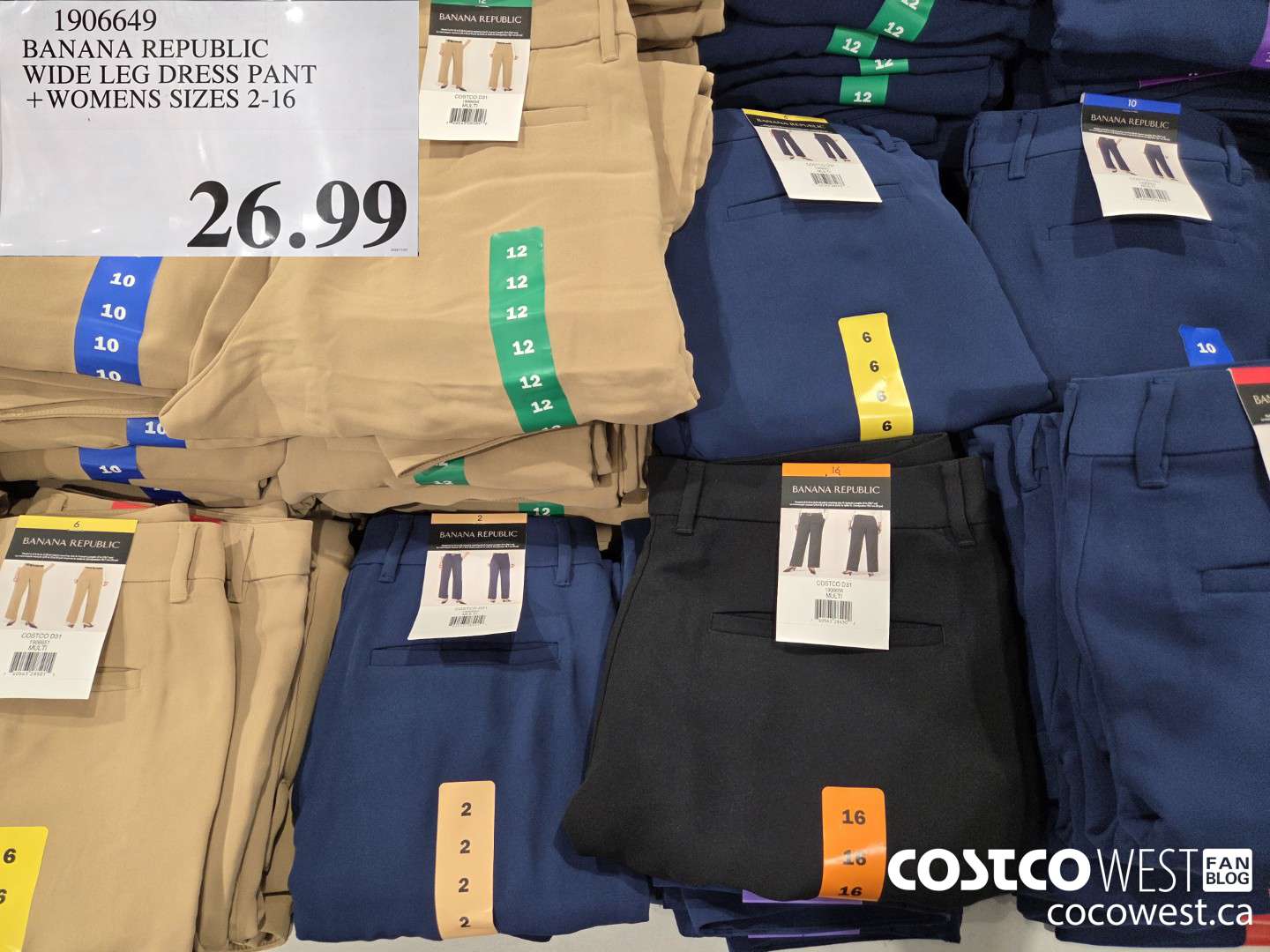 1906649 BANANA REPUBLIC WIDE LEG DRESS PANT WOMENS SIZES 2-16  $26.99