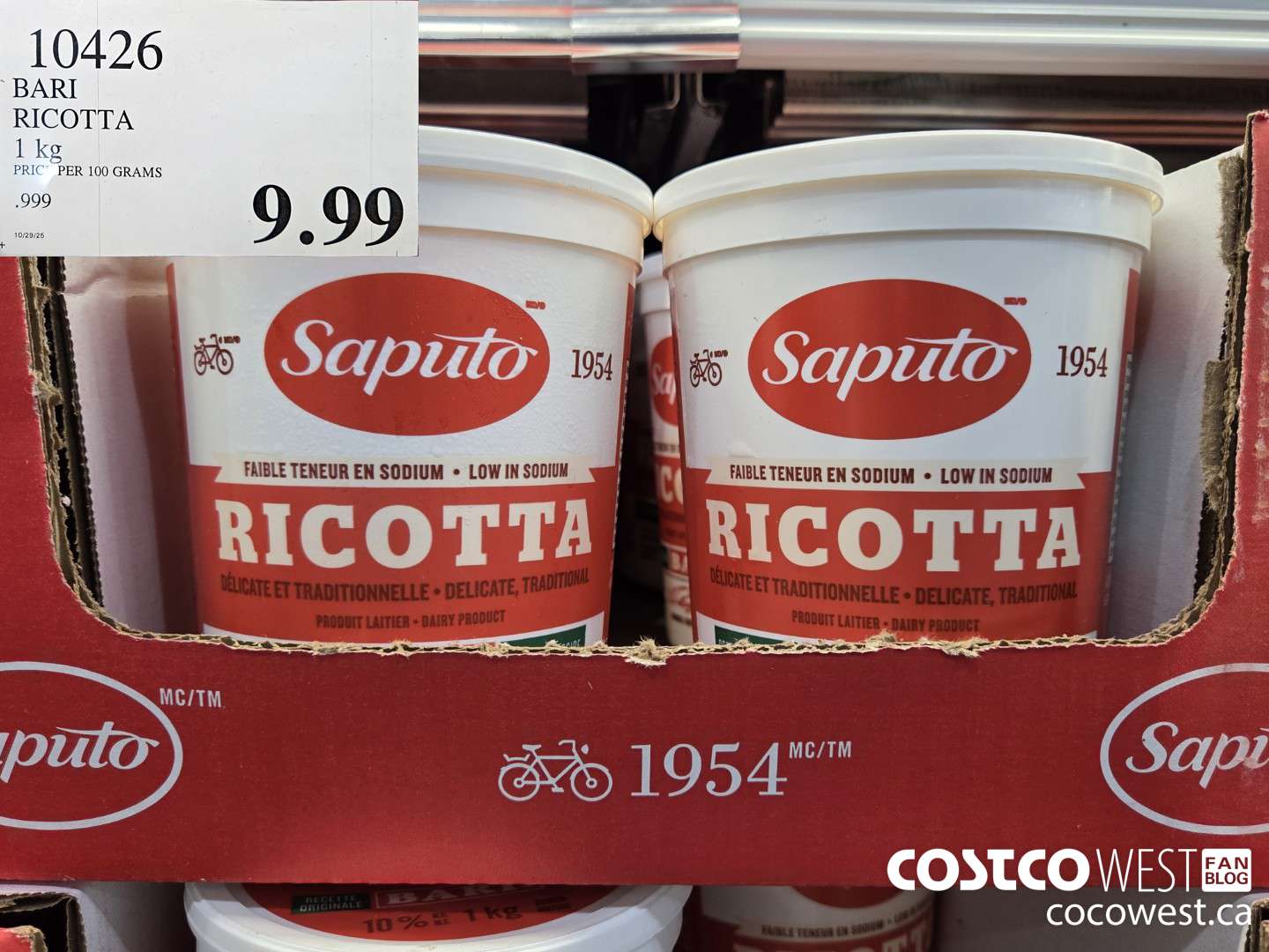 10426 BARI RICOTTA 1 kg $9.99