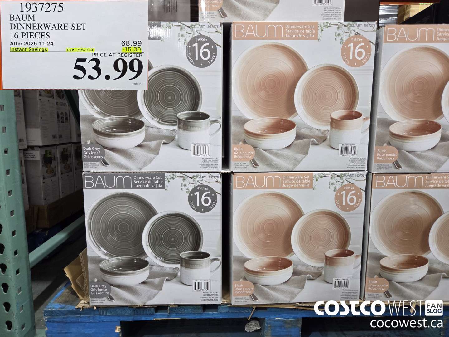 1937275 BAUM DINNERWARE SET 16 PIECES ($15.00 INSTANT SAVINGS EXPIRES ON 2025-11-24) $53.99