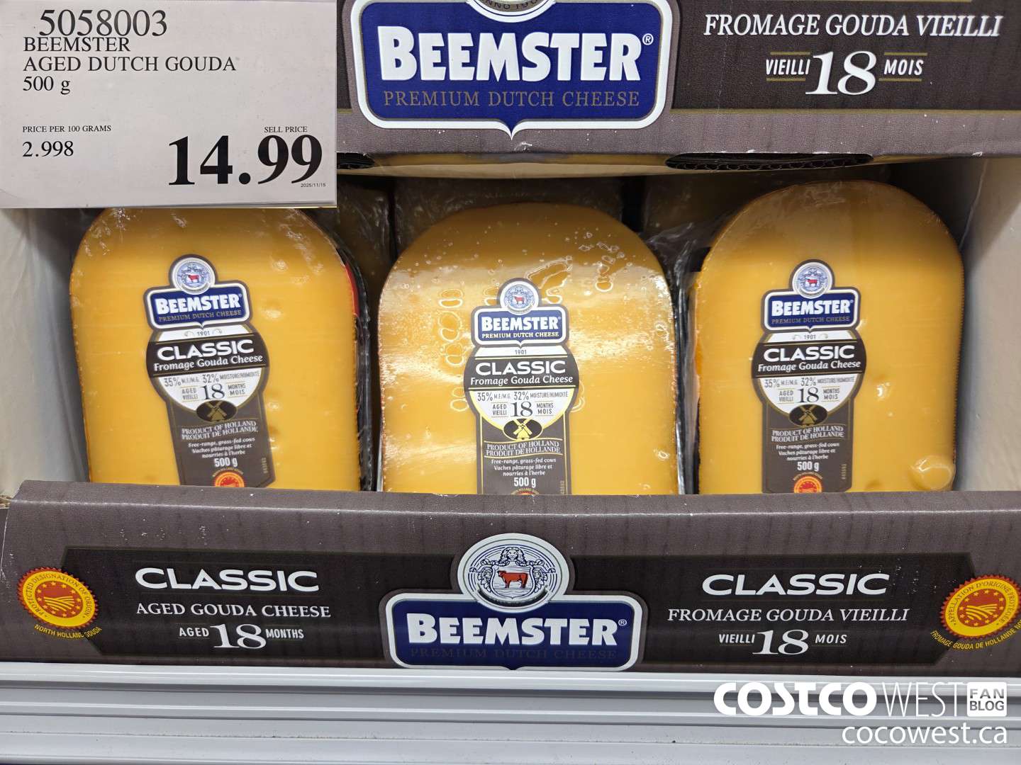 5058003 BEEMSTER AGED DUTCH GOUDA 500 g $14.99