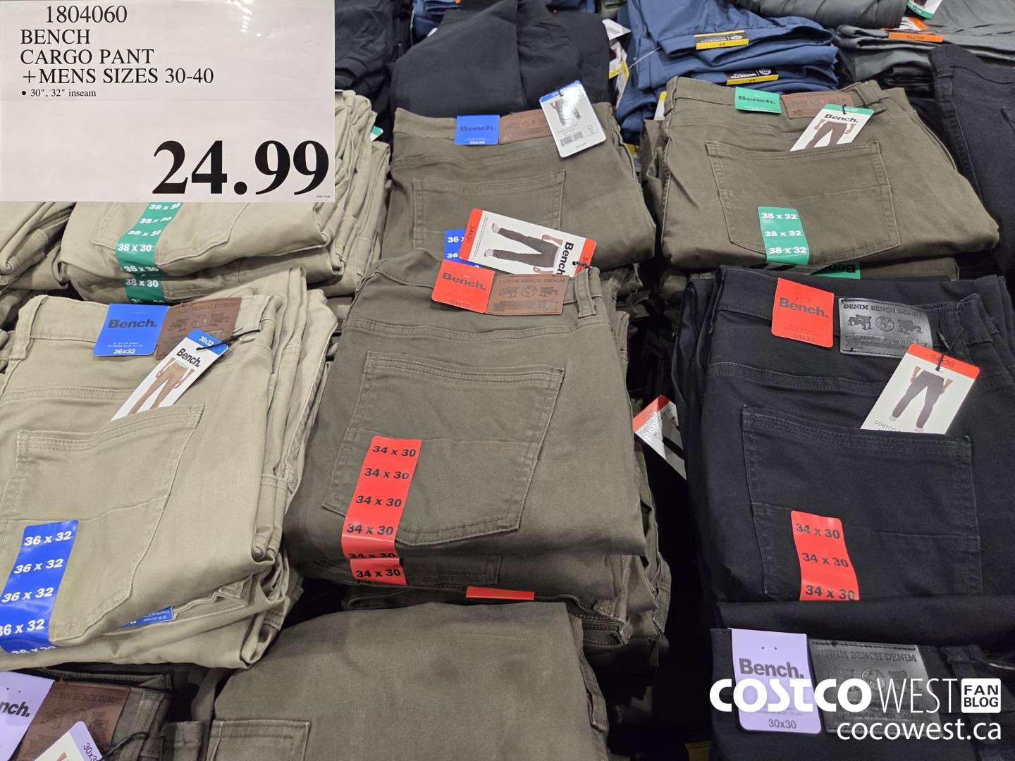 1804060 BENCH CARGO PANT MENS SIZES 30-40 $24.99