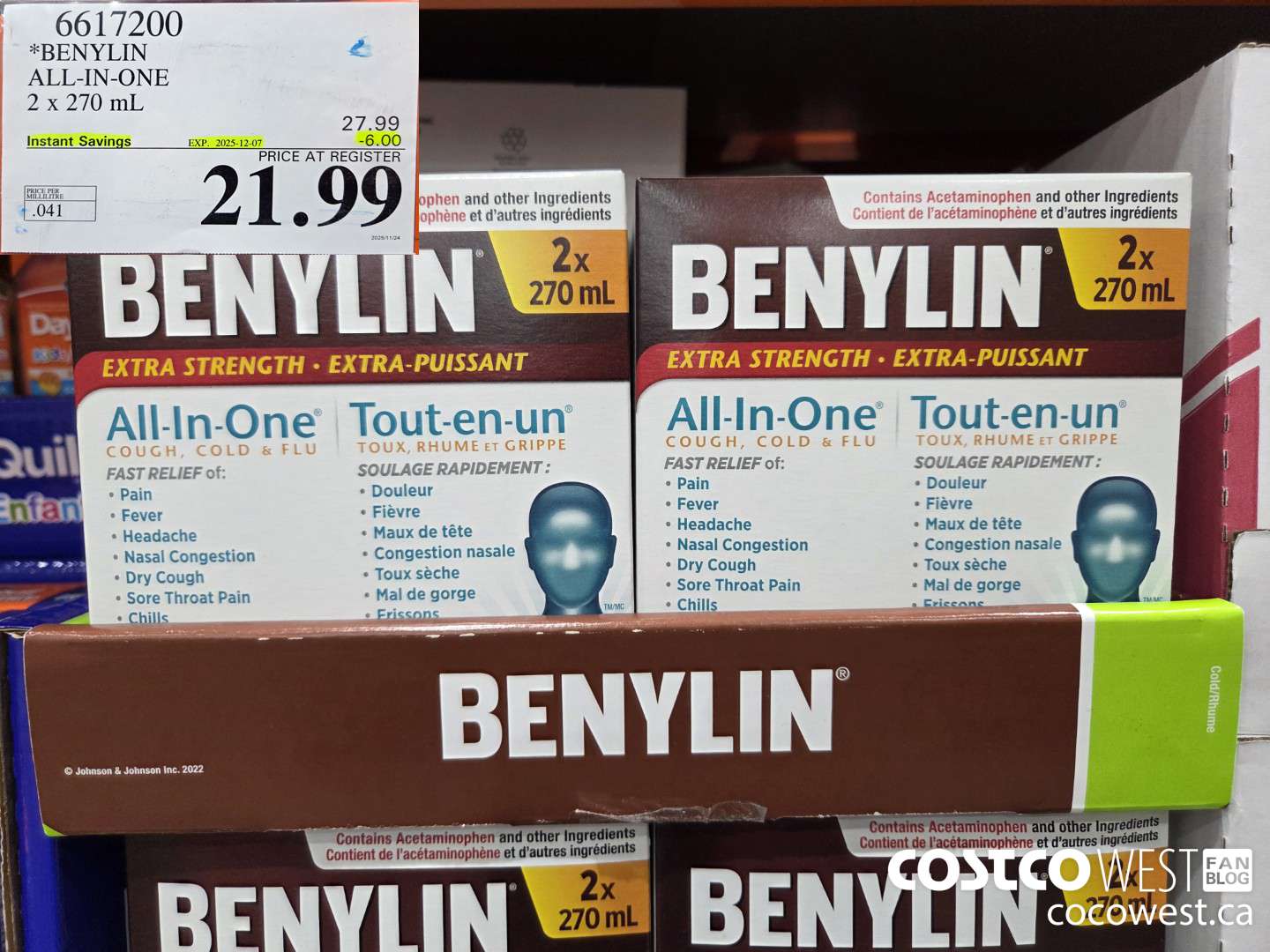 6617200 BENYLIN ALL-IN-ONE 2 X 270 ML ($6.00 INSTANT SAVINGS EXPIRES ON 2025-12-07) $21.99