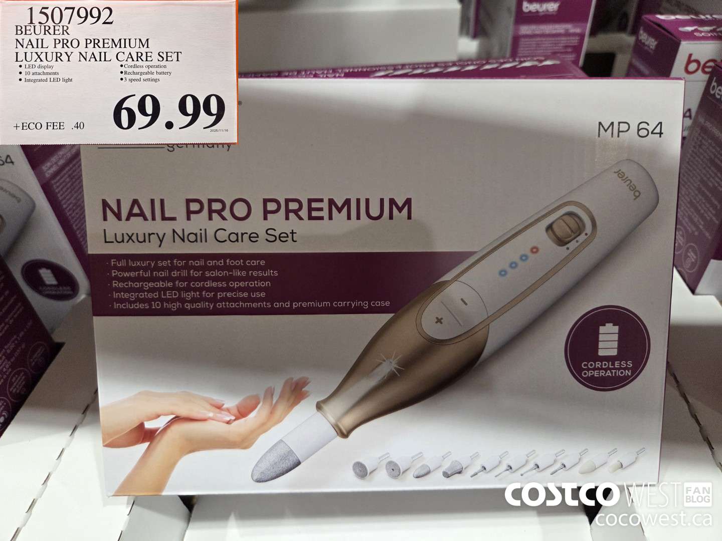 1507992 BEURER NAIL PRO PREMIUM LUXURY NAIL CARE SET $69.99