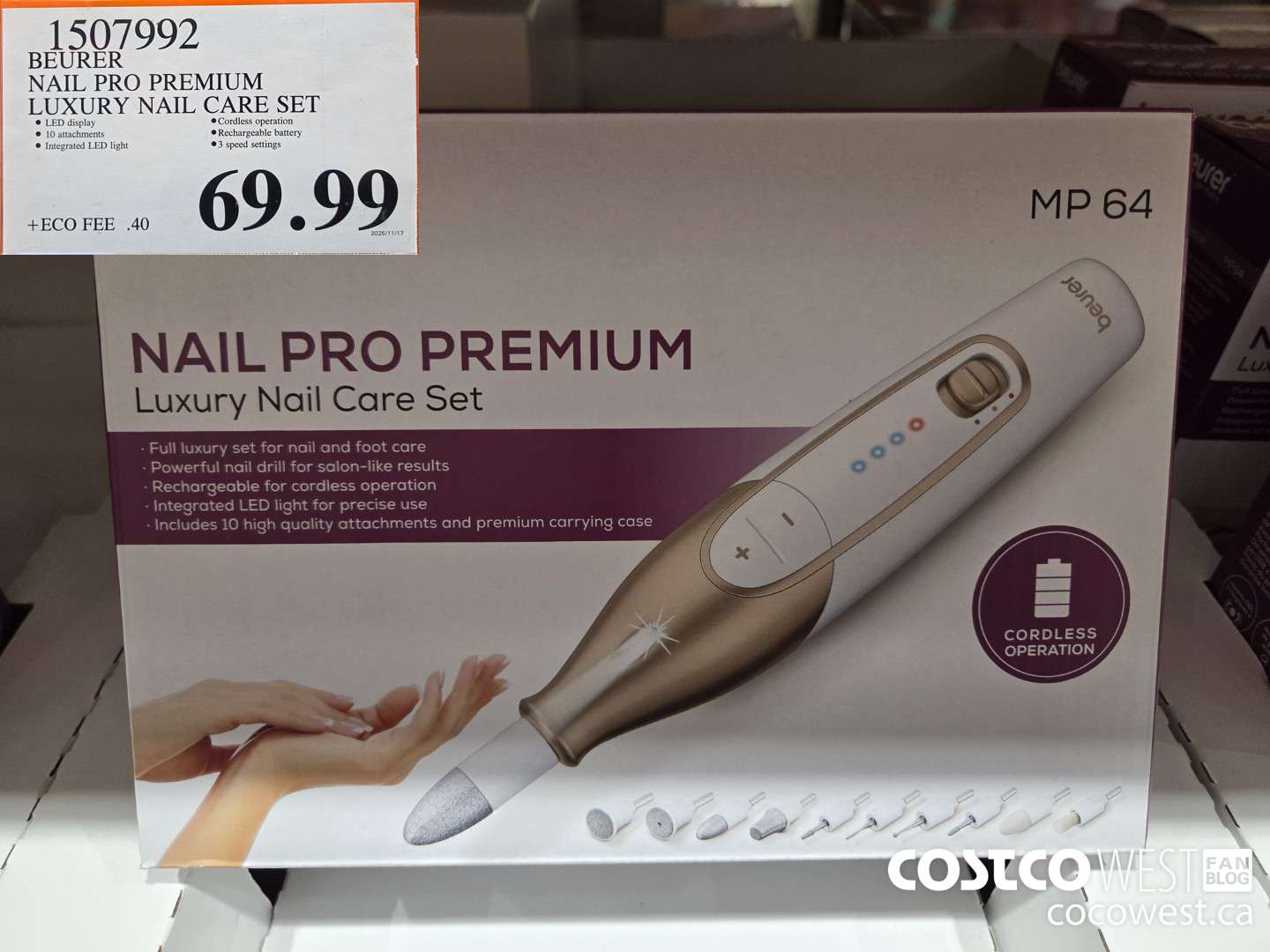 1507992 BEURER NAIL PRO PREMIUM LUXURY NAIL CARE SET $69.99