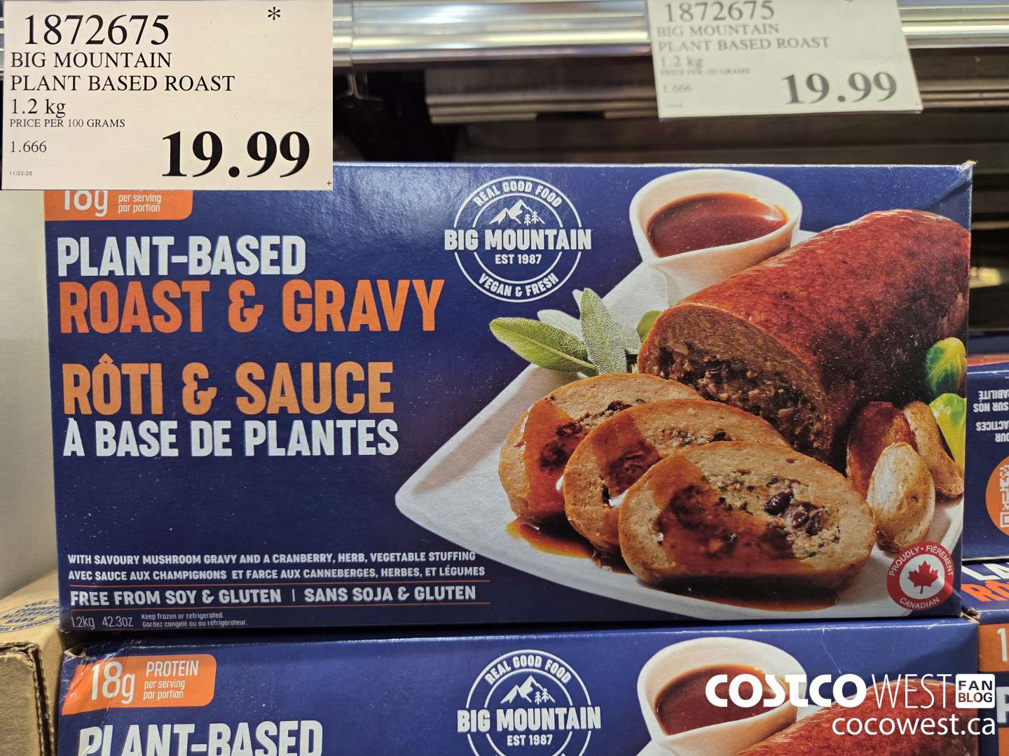 1872675 BIG MOUNTAIN PLANT BASED ROAST 1.2KG $19.99