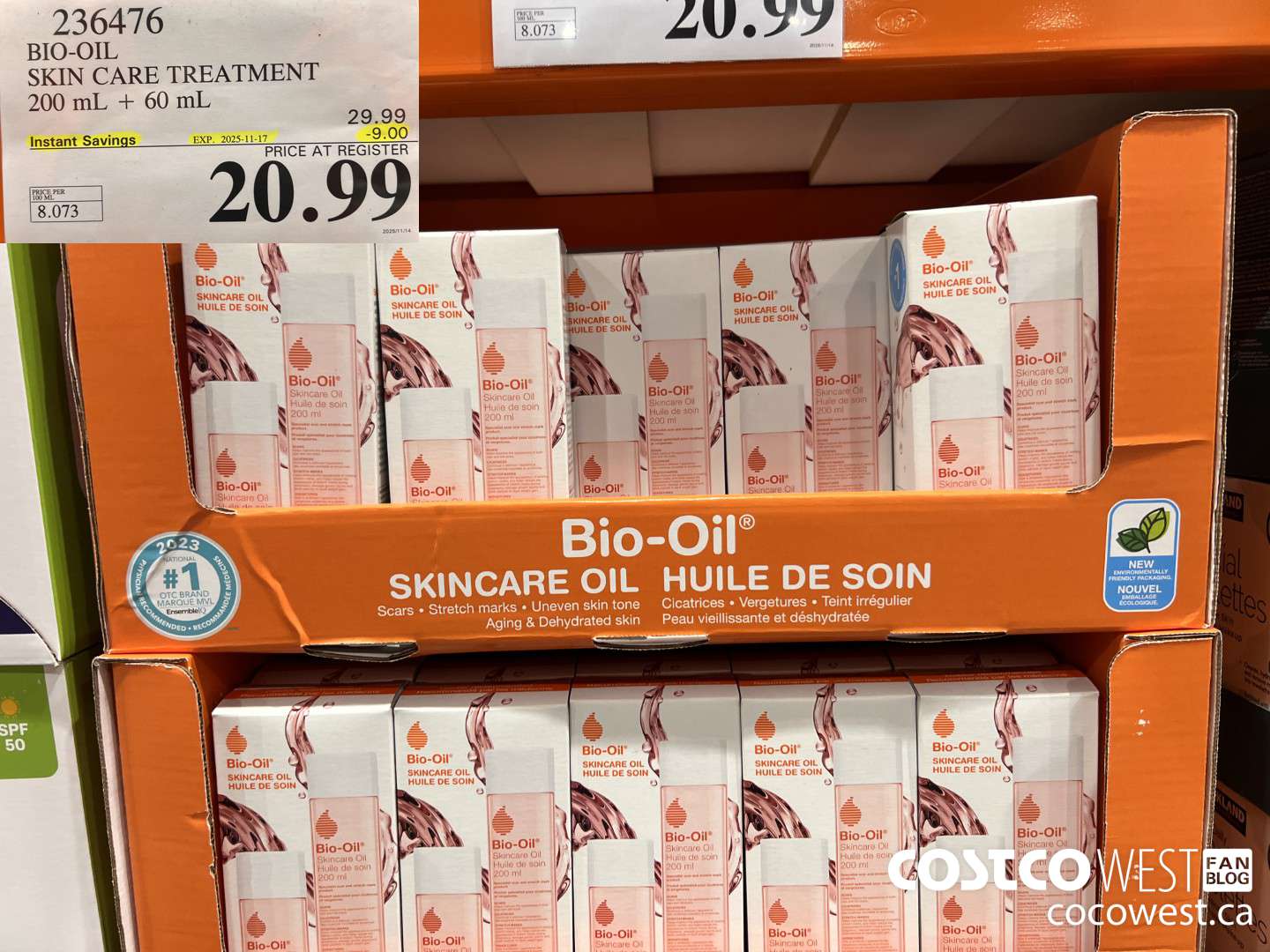 236476 BIO-OIL SKIN CARE TREATMENT 200 mL + 60 mL ($9.00 INSTANT SAVINGS EXPIRES ON 2025-11-17) $20.99