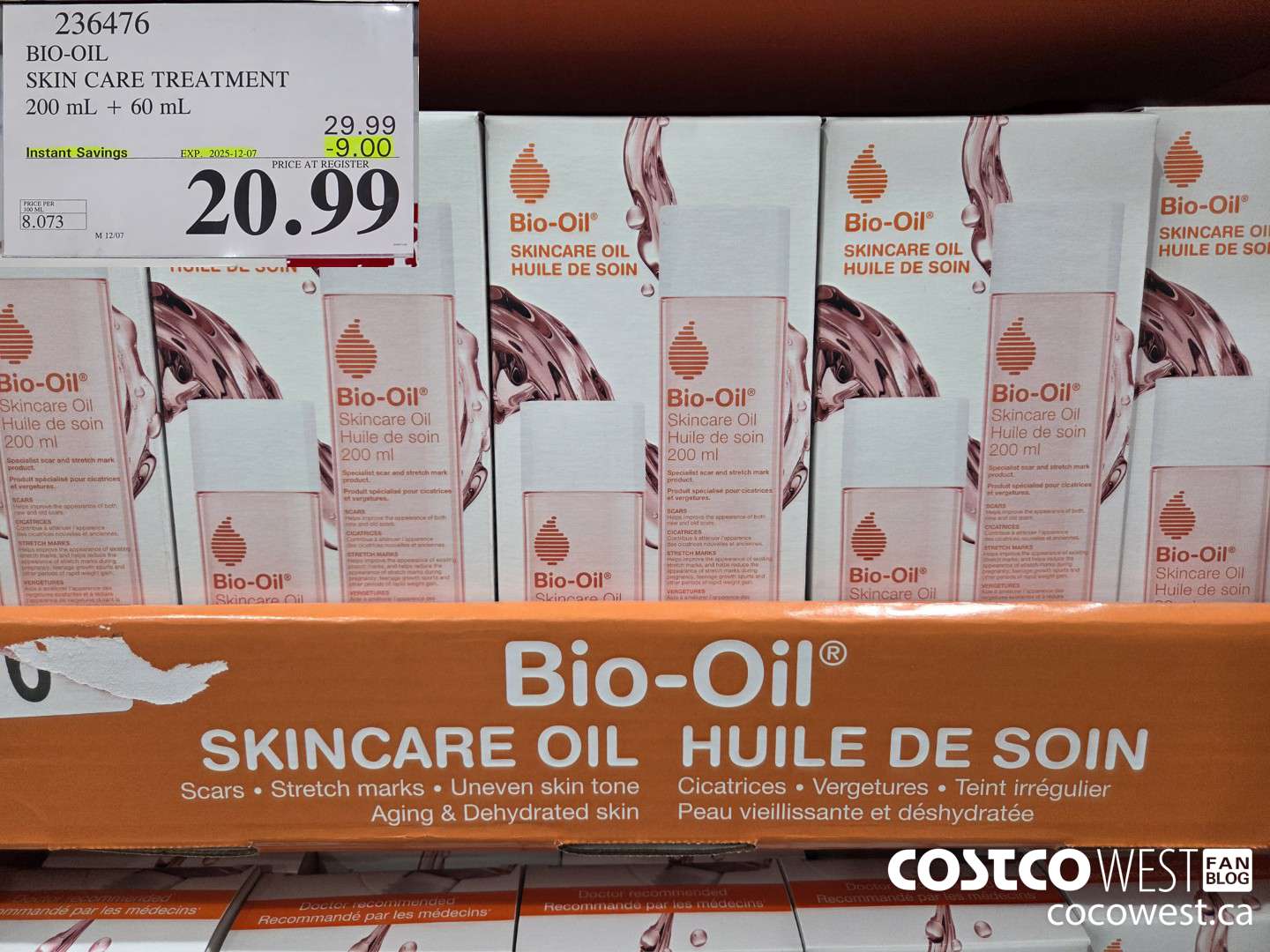 236476 BIO-OIL SKIN CARE TREATMENT 200 mL + 60 mL ($9.00 INSTANT SAVINGS EXPIRES ON 2025-12-07) $20.99