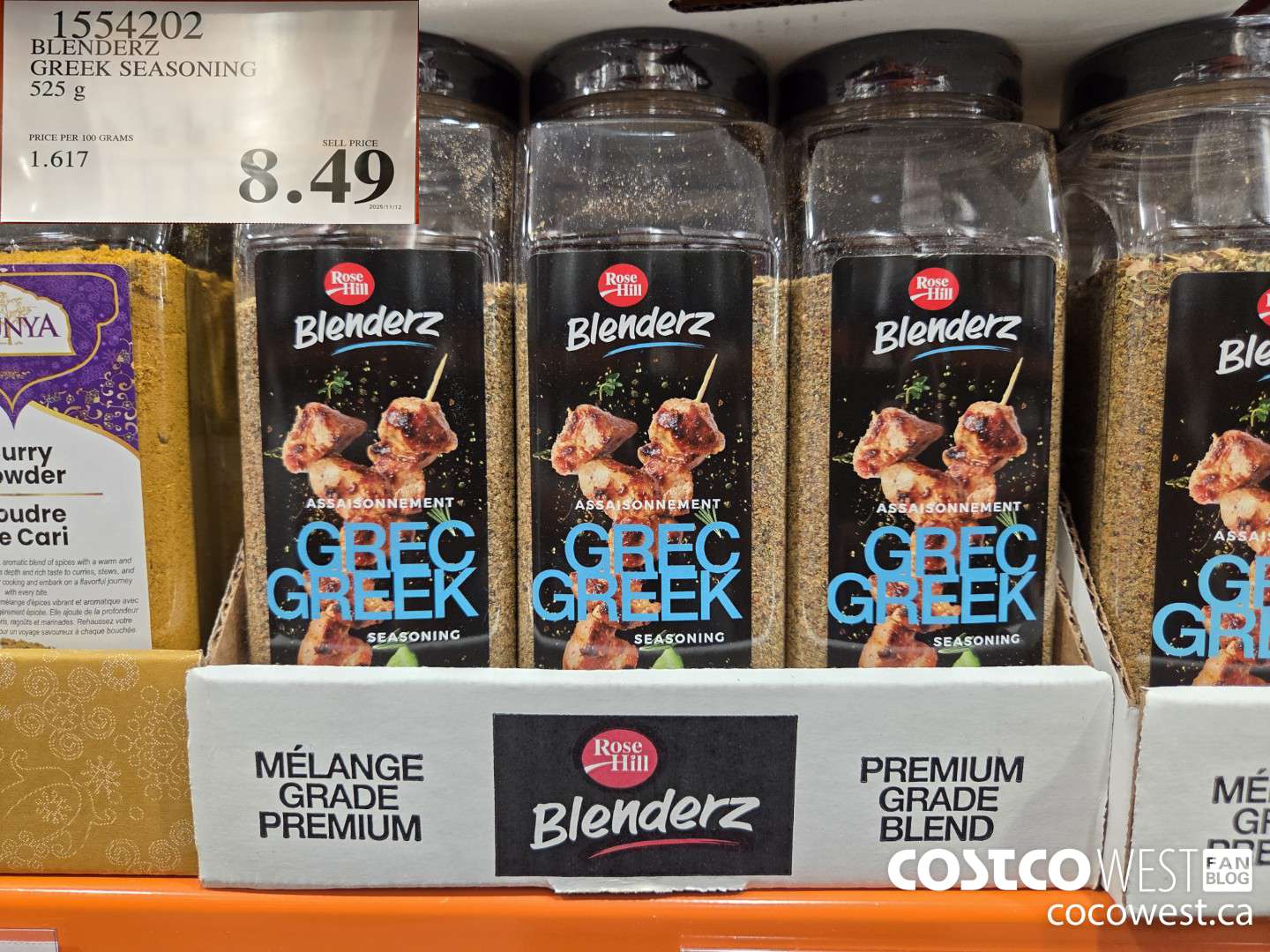 1554202 BLENDERZ GREEK SEASONING 525 g $8.49