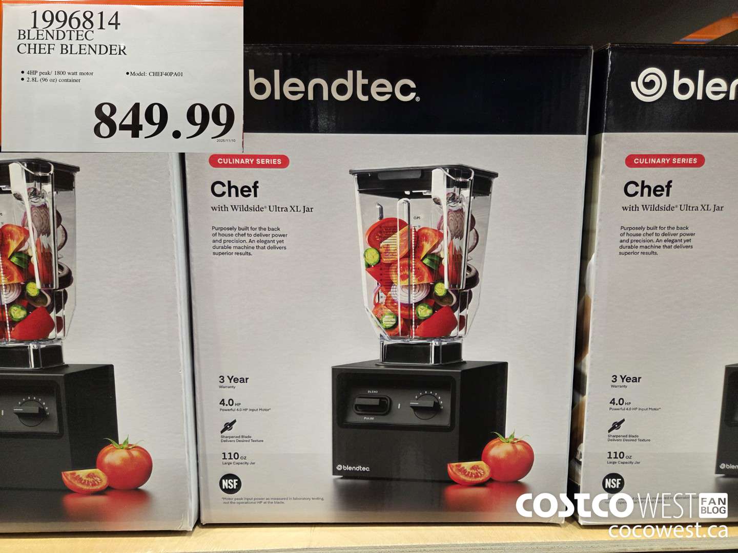 1996814 BLENDTEC CHEF BLENDER $849.99